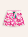 Printed Jersey Skort-Pink Butterfly Stamp