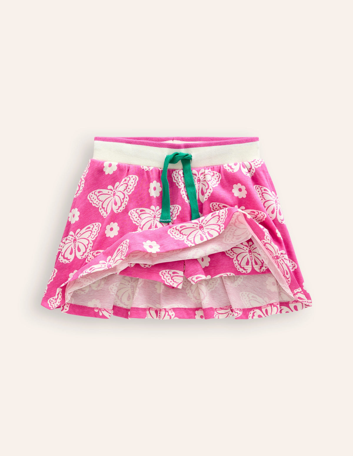 Printed Jersey Skort-Pink Lemonade Strawberry Patch-4