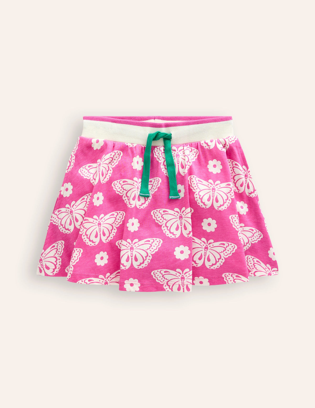Printed Jersey Skort-Pink Lemonade Strawberry Patch-1