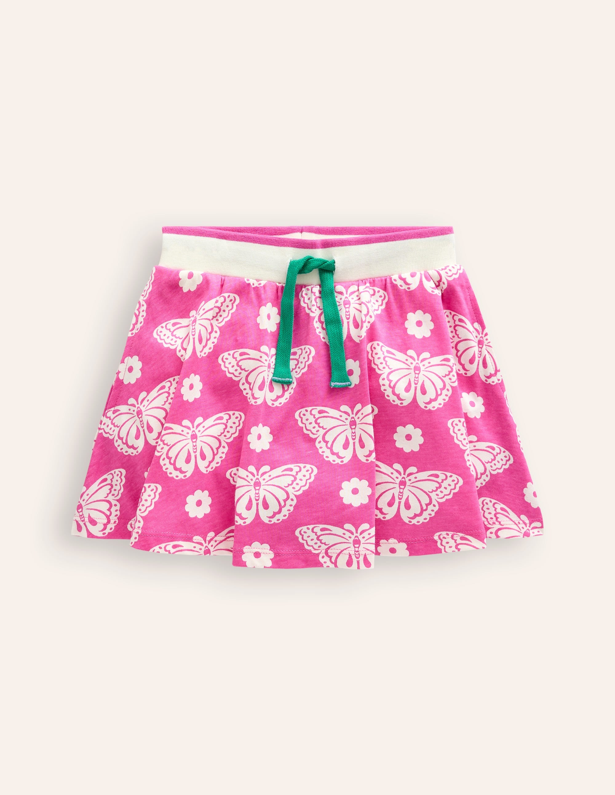 Printed Jersey Skort-Pink Lemonade Strawberry Patch - Image 1