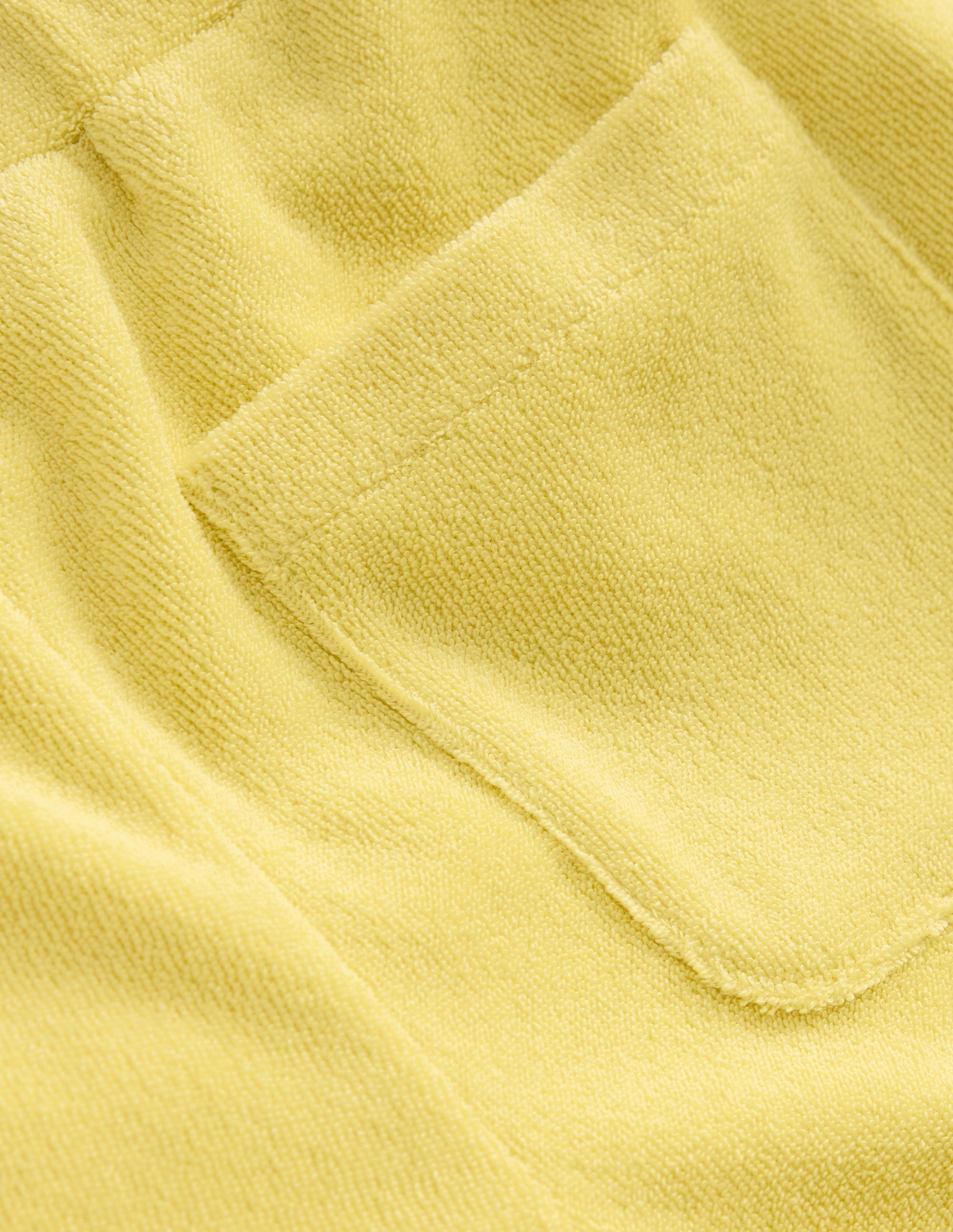 Frill Hem Towelling Shorts-Lemon Yellow-3