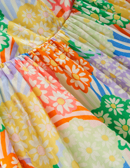 Tiered Twirly Sundress-Multi Rainbow Daisies-3