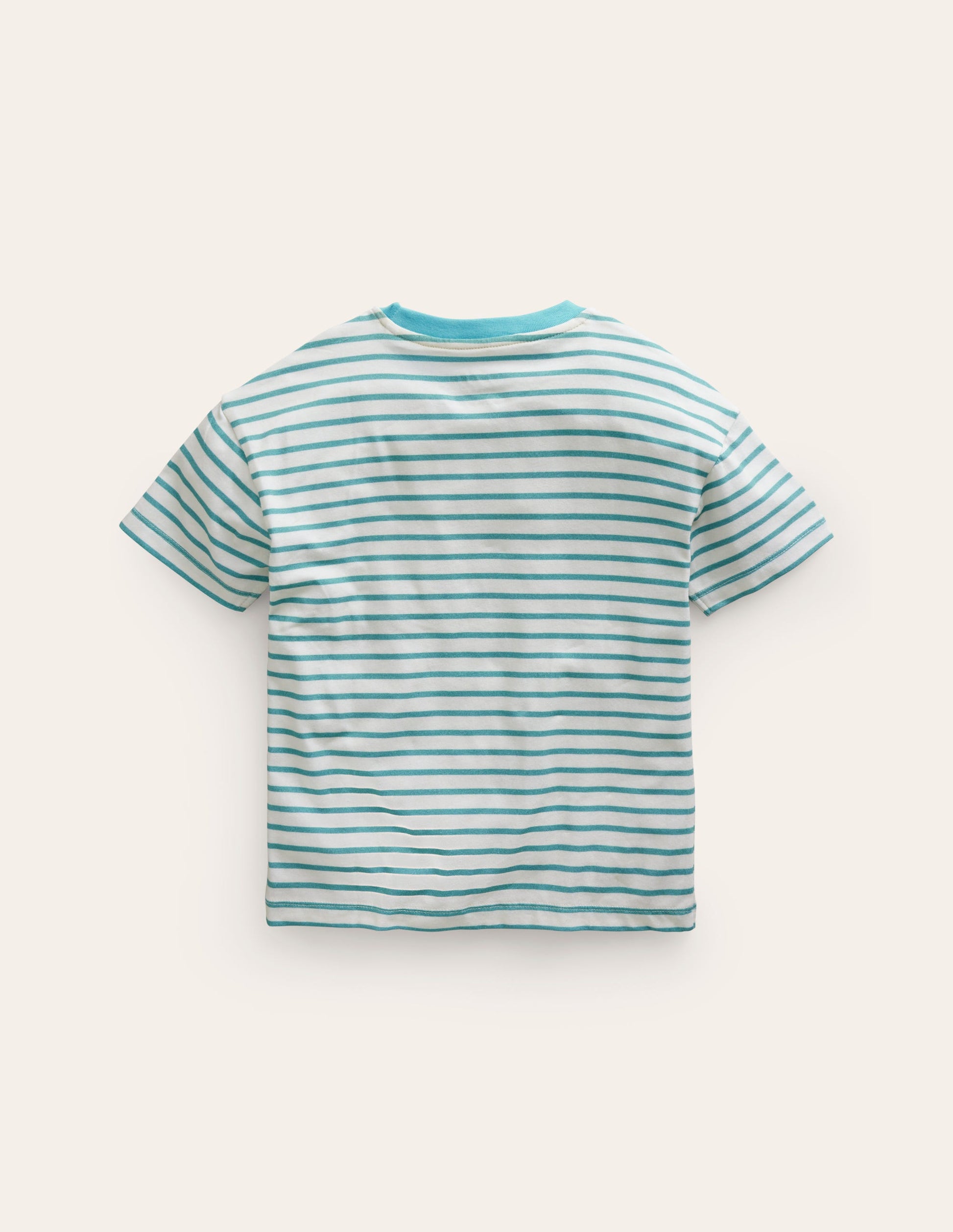 Boucle Relaxed T-shirt-Ivory/ Aqua Sea Pineapple-2