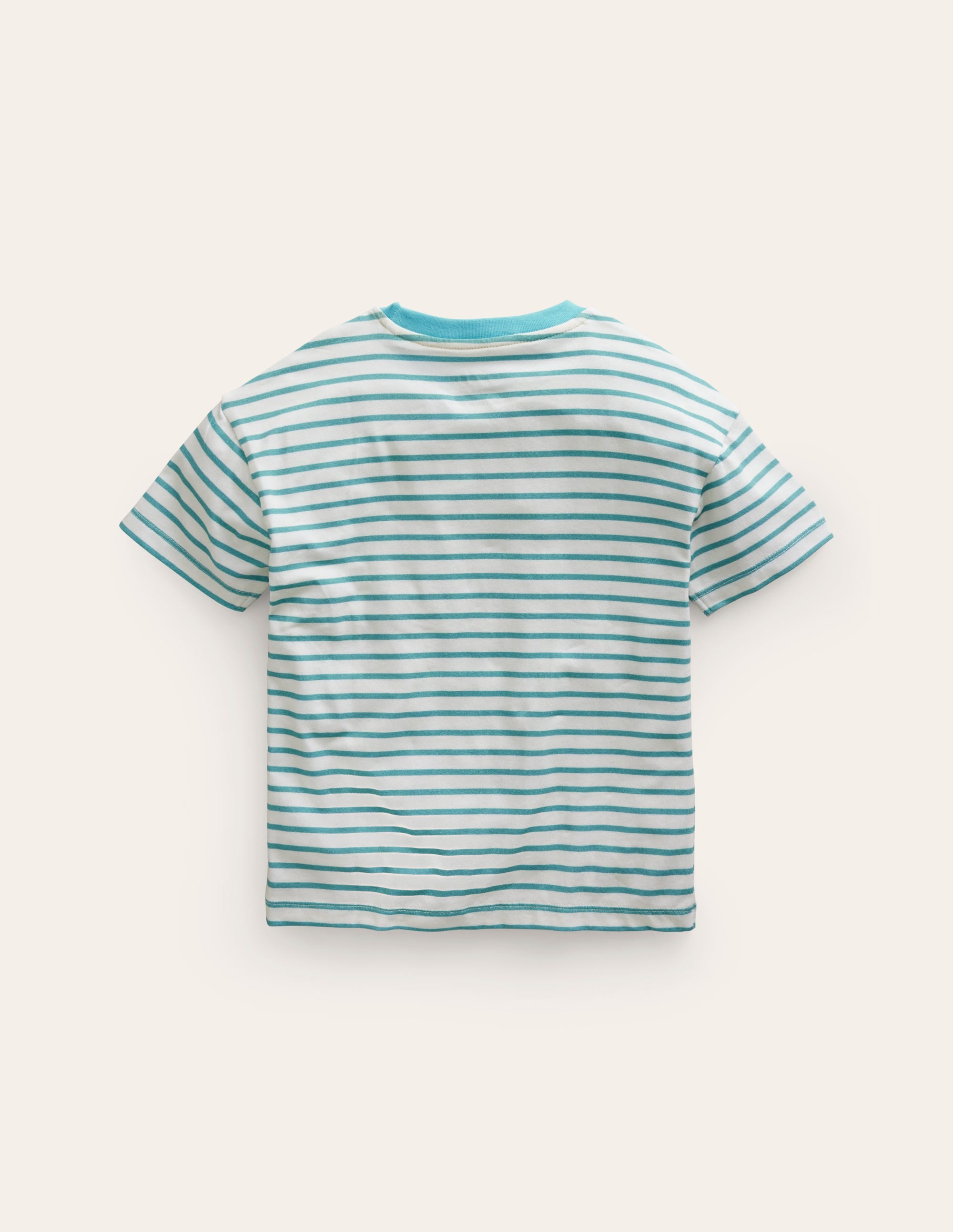 Boucle Relaxed T-shirt-Ivory/ Aqua Sea Pineapple - Image 2