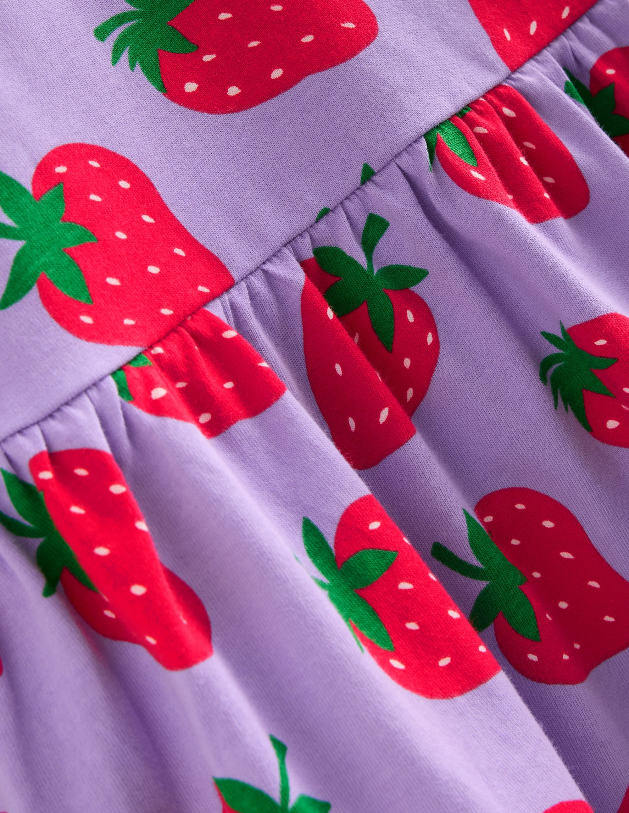 Strappy Drop Waist Dress-Parma Violet Strawberries - Image 3