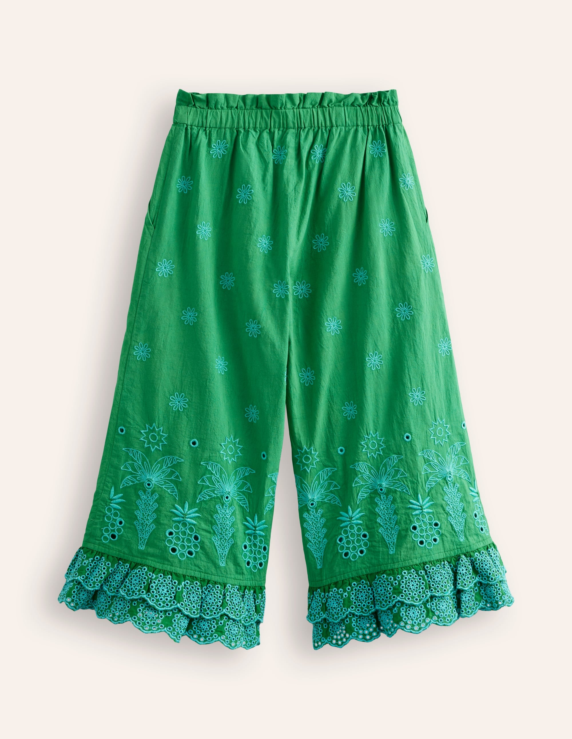 Broderie Trousers-Highland Green - Image 2