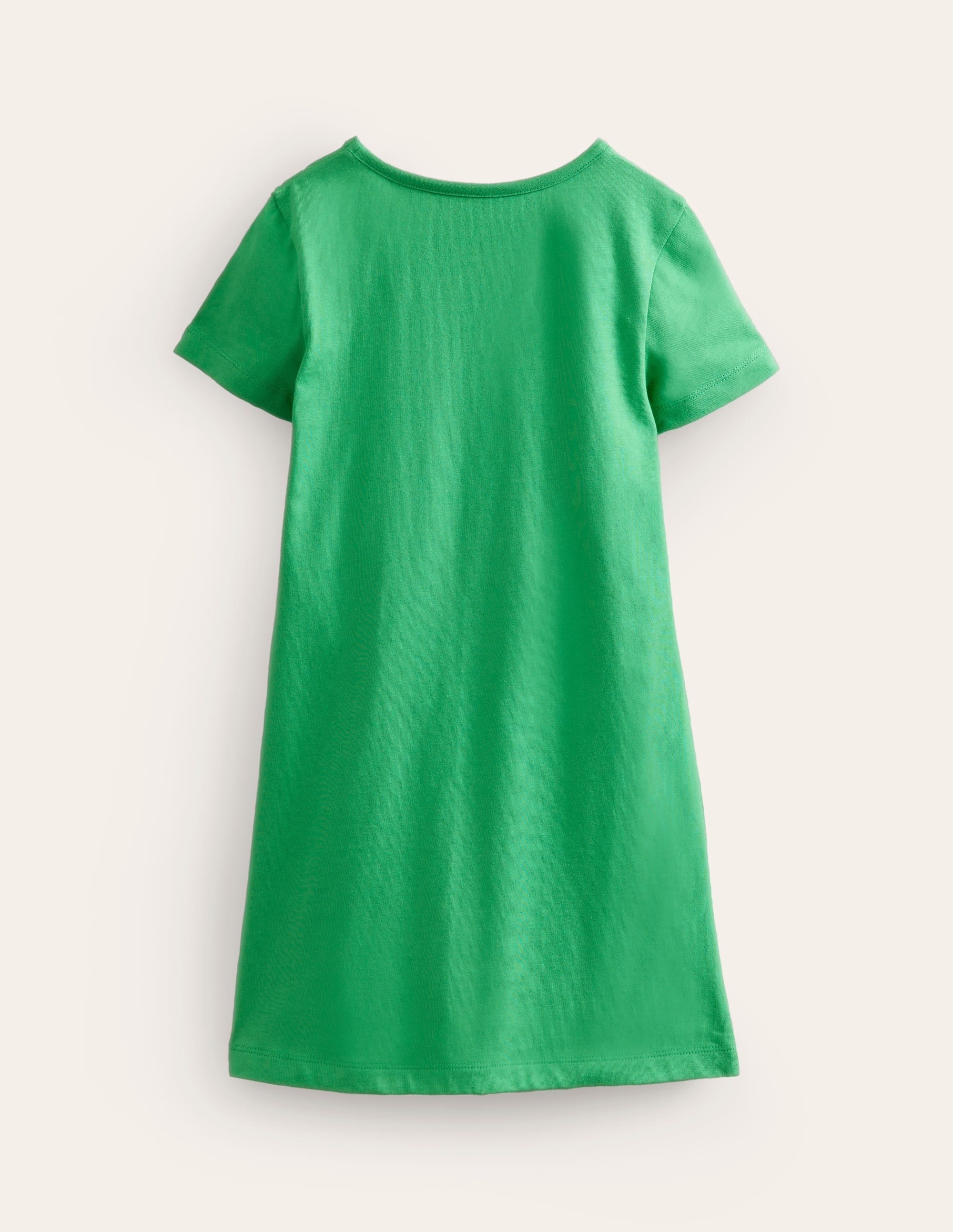 Big Appliqué Jersey Dress-Pea Green/ Vanilla Pod Dog - Image 2