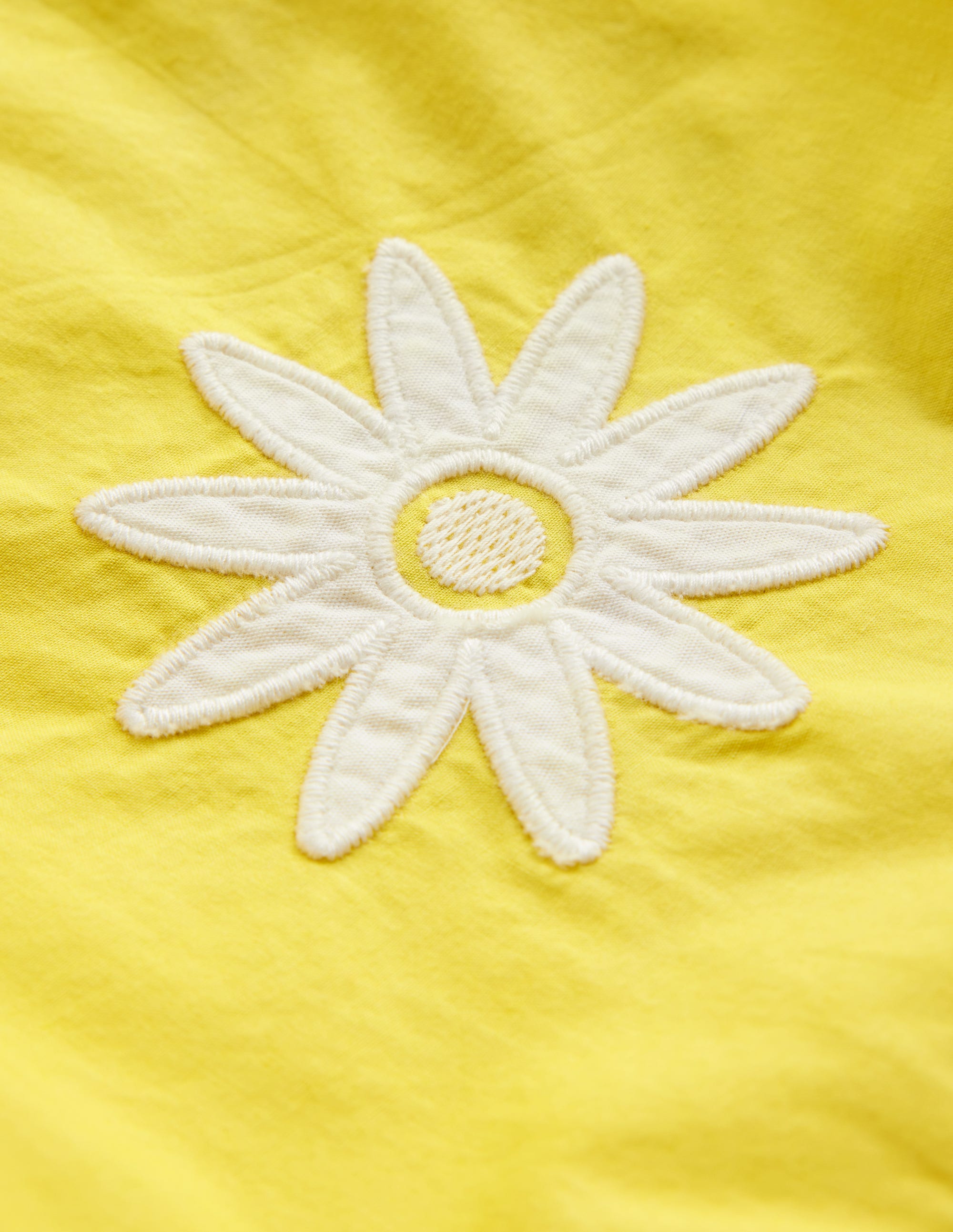 Appliqué Cotton Dress-Multi Colourblock Palms - Image 3