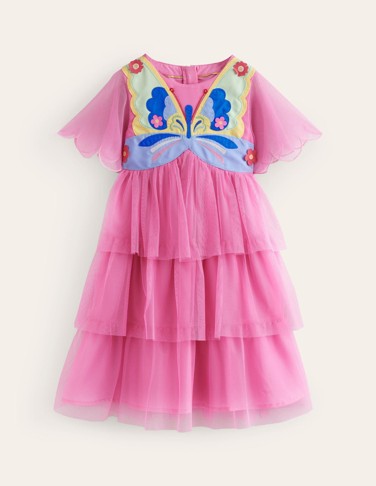 Butterfly Bodice Tulle Dress-Formica Pink Butterfly - Image 1