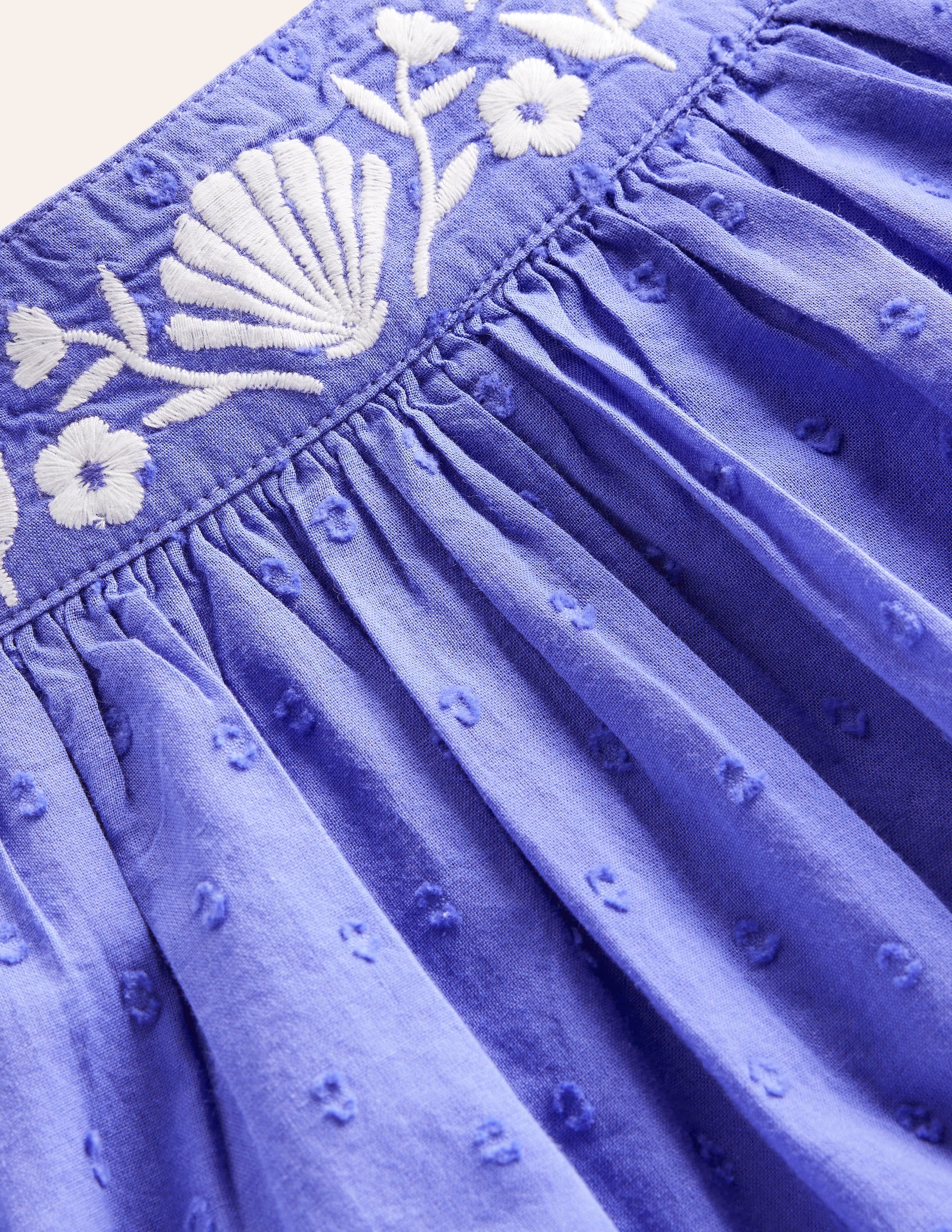 Embroidered Twirly Dress-Wisteria Blue Reef - Image 3
