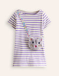 Fun Pocket Appliqué Tunic-Vanilla White/ Parma Violet