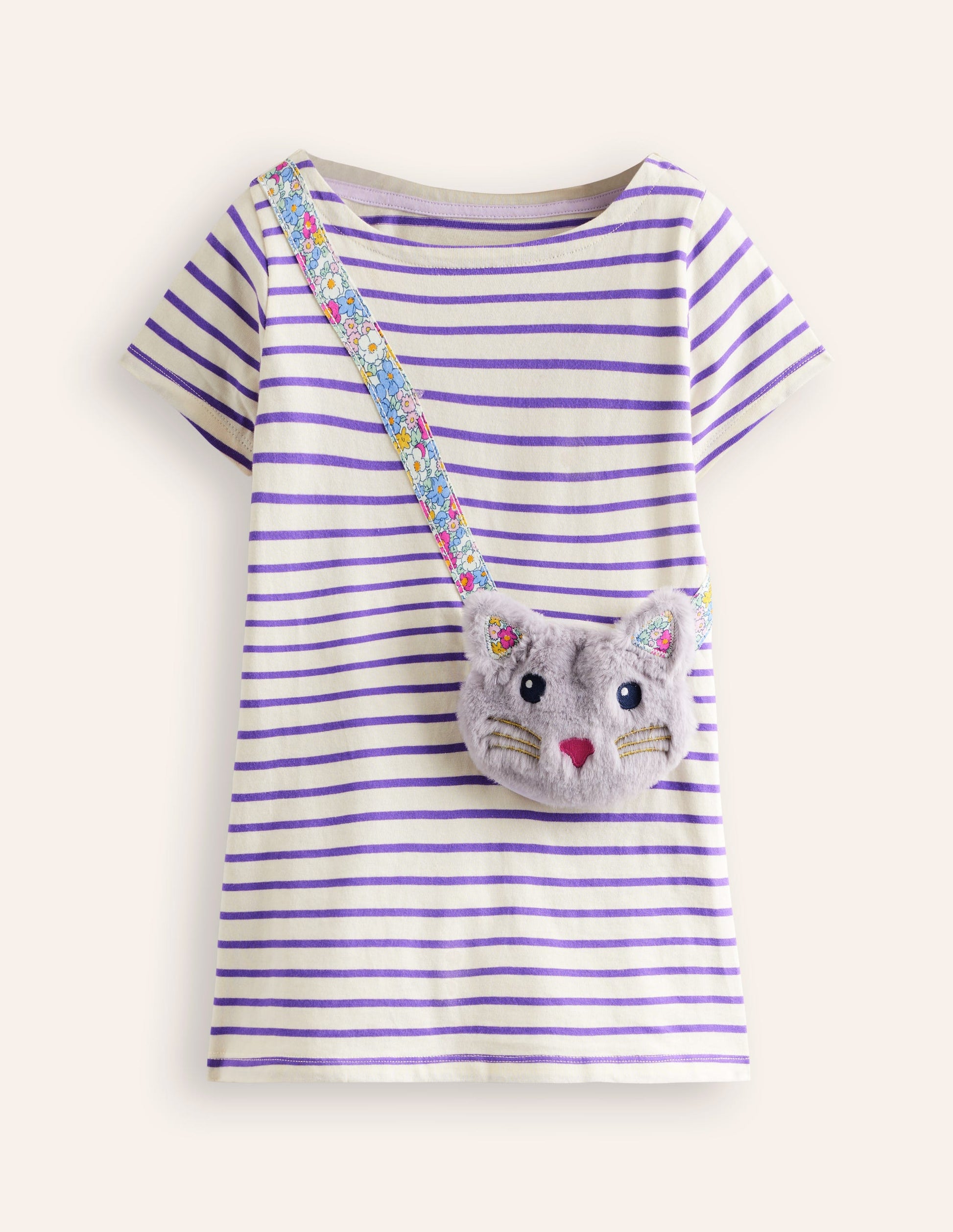 Fun Pocket Appliqué Tunic-Vanilla White/ Parma Violet-1