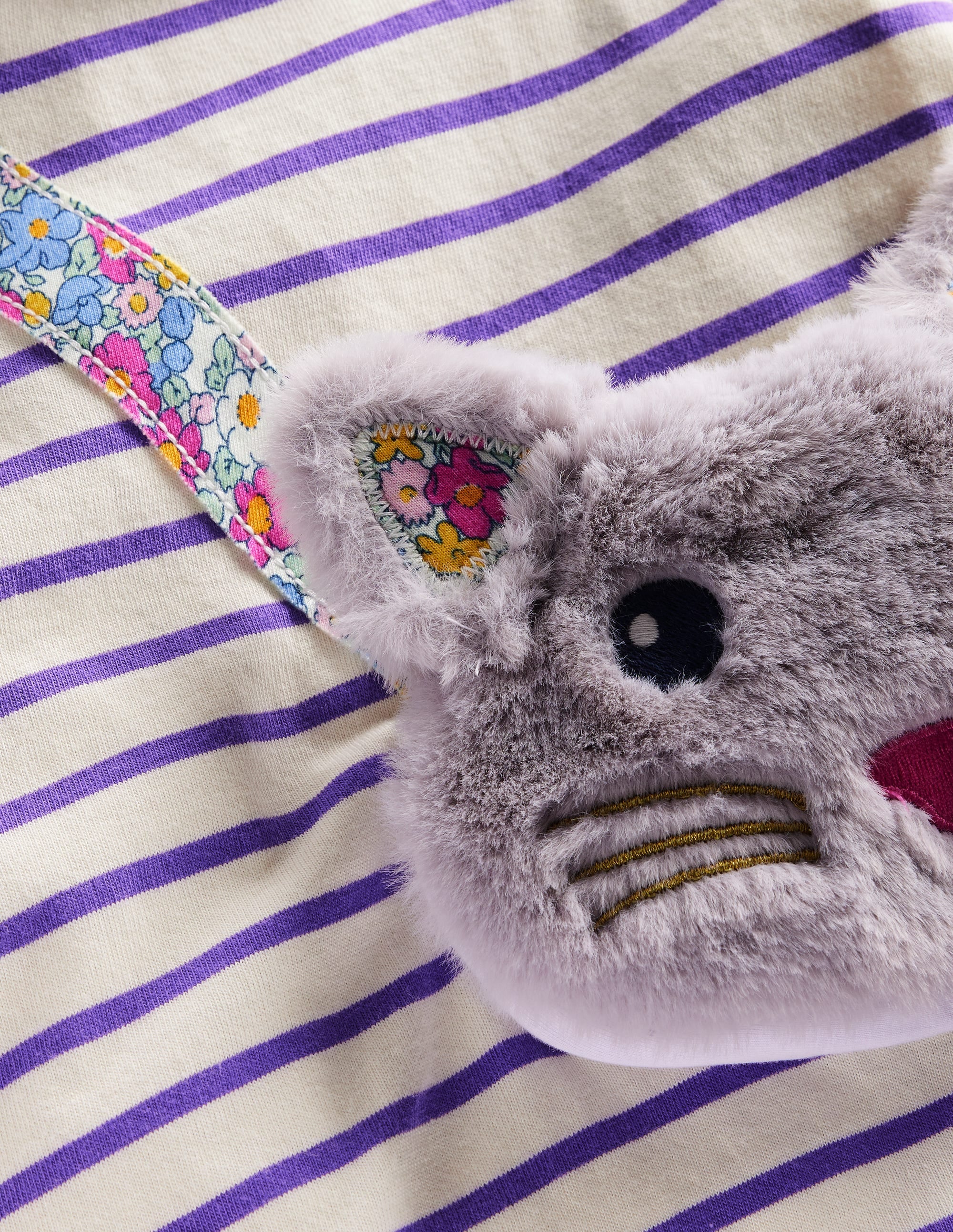 Fun Pocket Appliqué Tunic-Vanilla White/ Parma Violet - Image 3