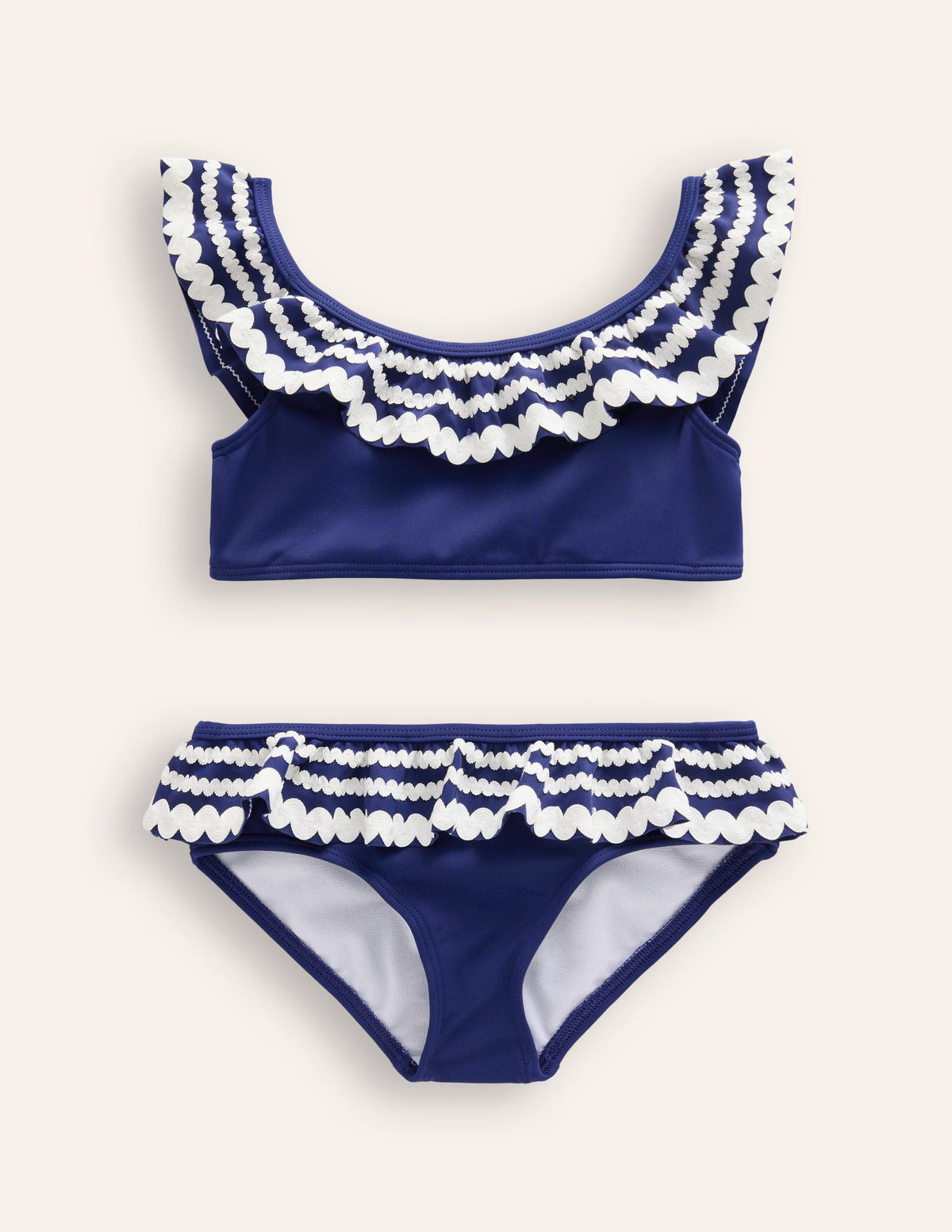 Ric Rac Frilly Bikini-Sapphire Blue-1