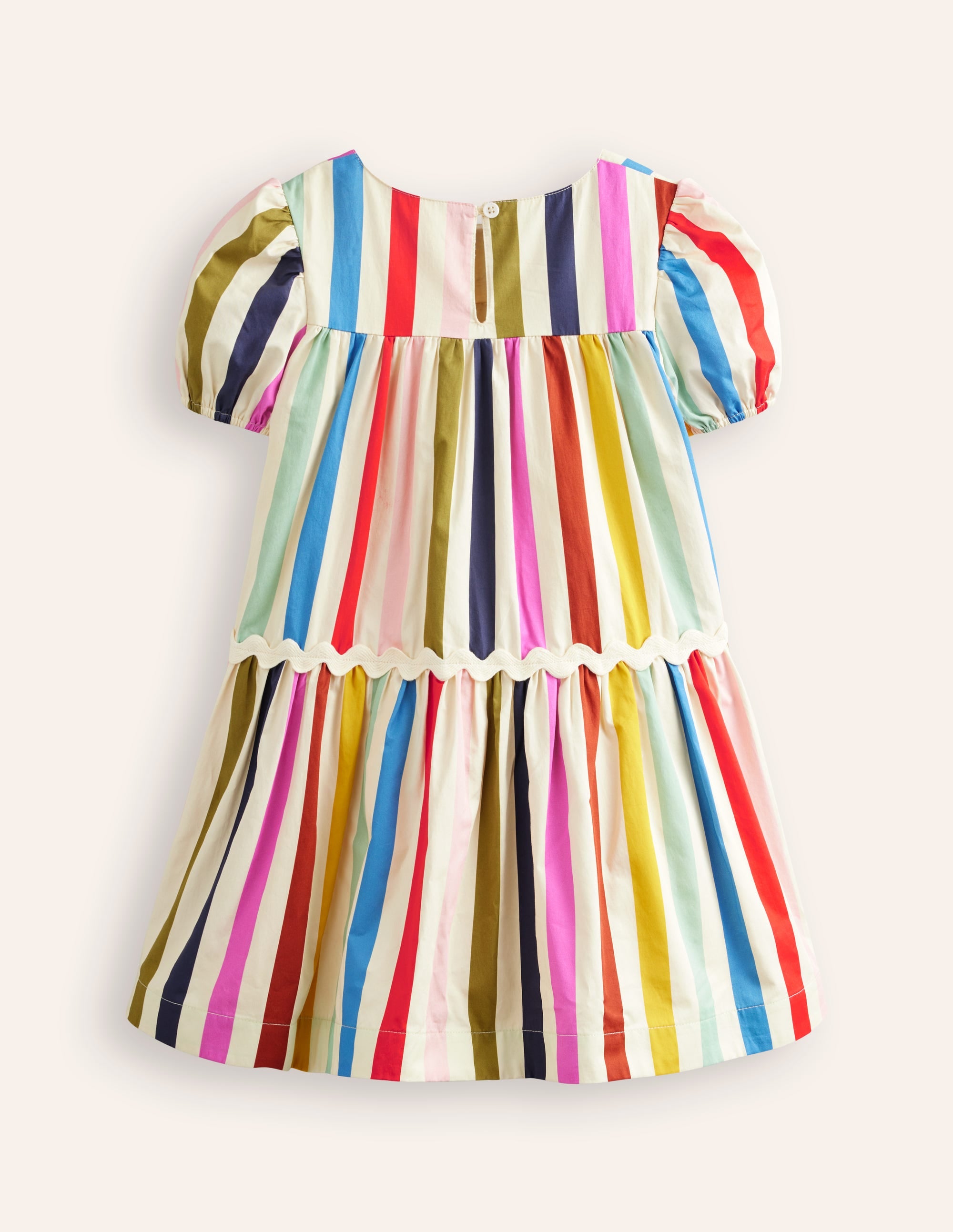 Tiered Stripe Dress-Rainbow Multi Stripe - Image 5
