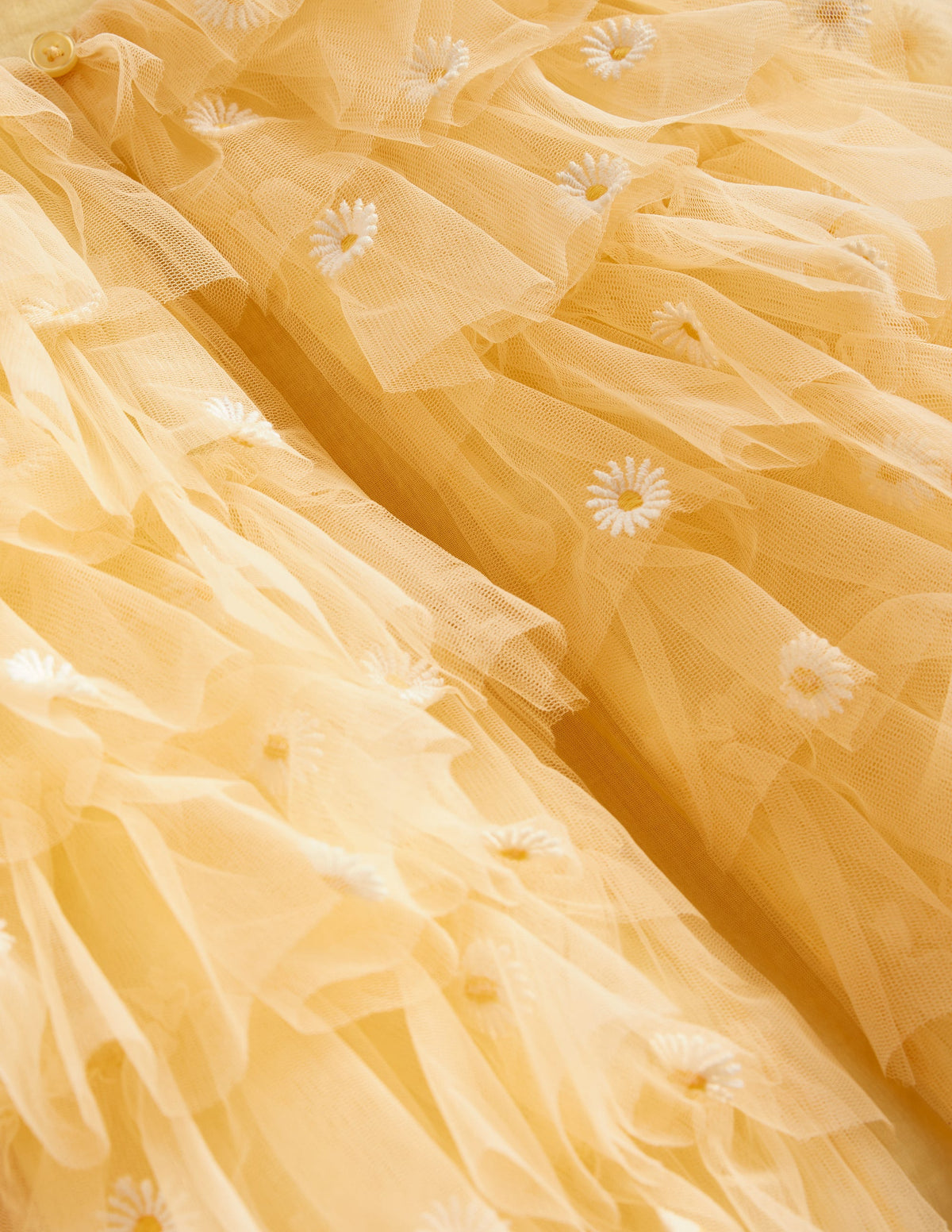 Tiered Tulle Jacket-Spring Yellow Daisies-3