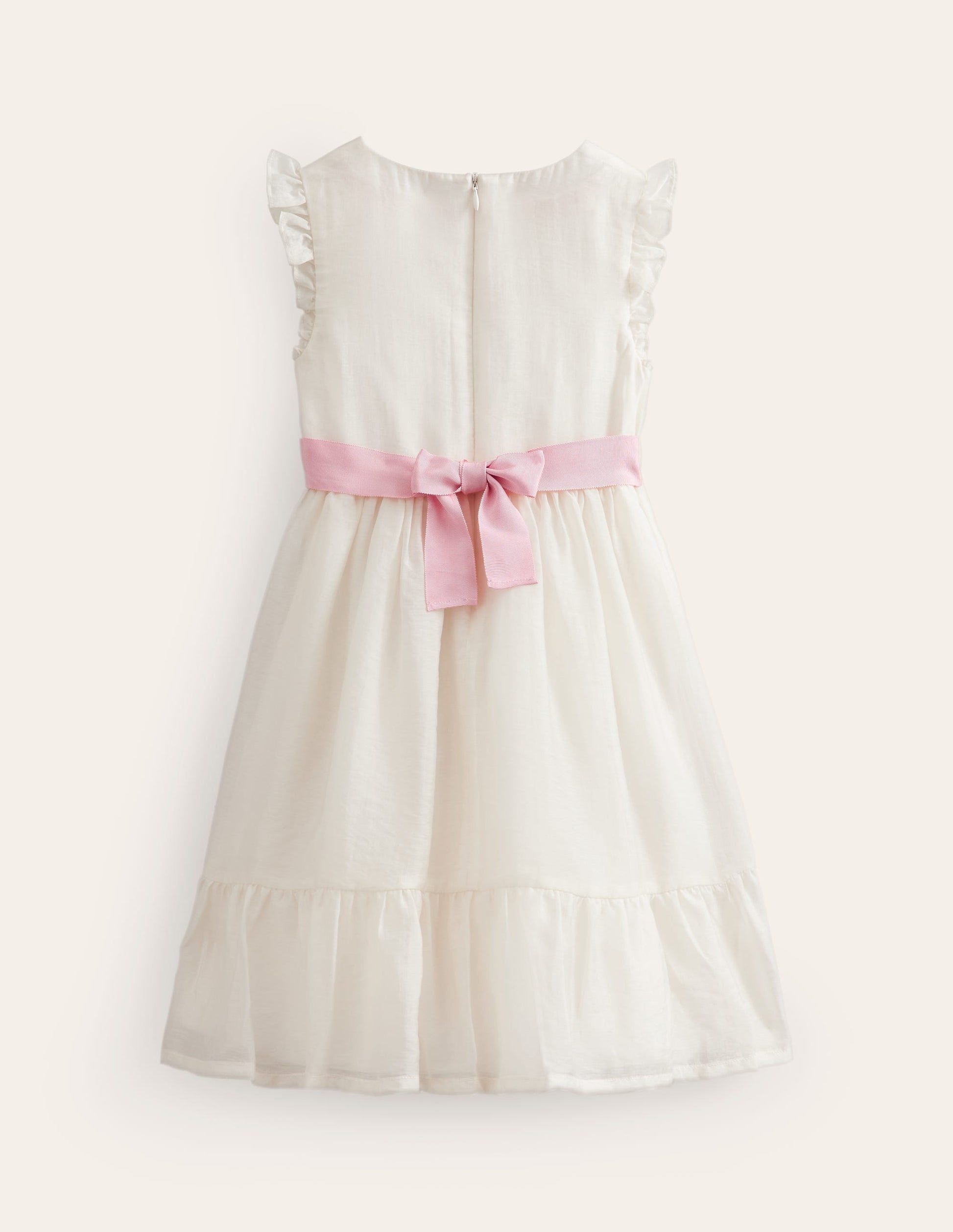 Flutter Organza Dress-Ivory-2