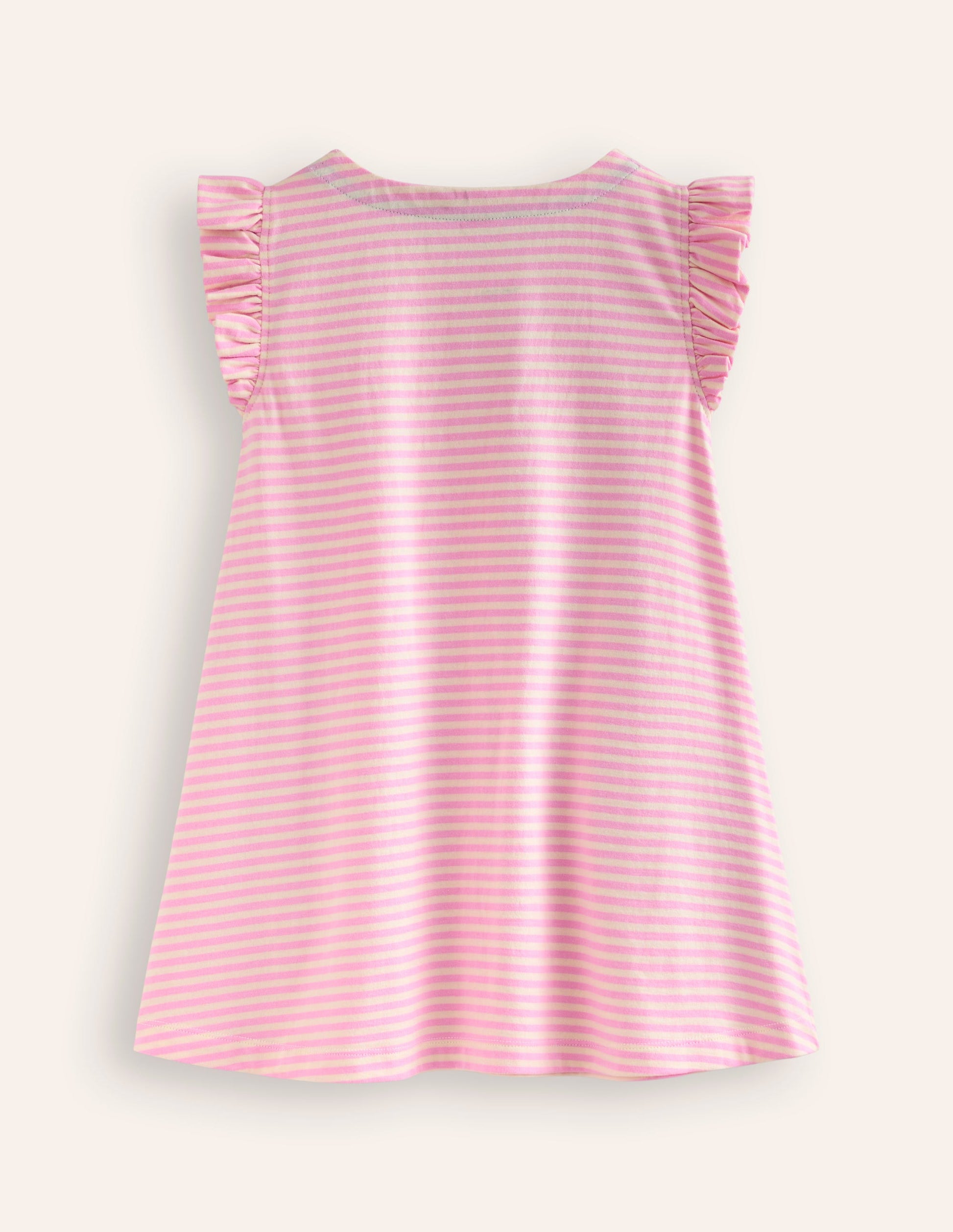 Heart Pocket Frill Tunic-Bubblegum Pink/Ivory Hearts-2
