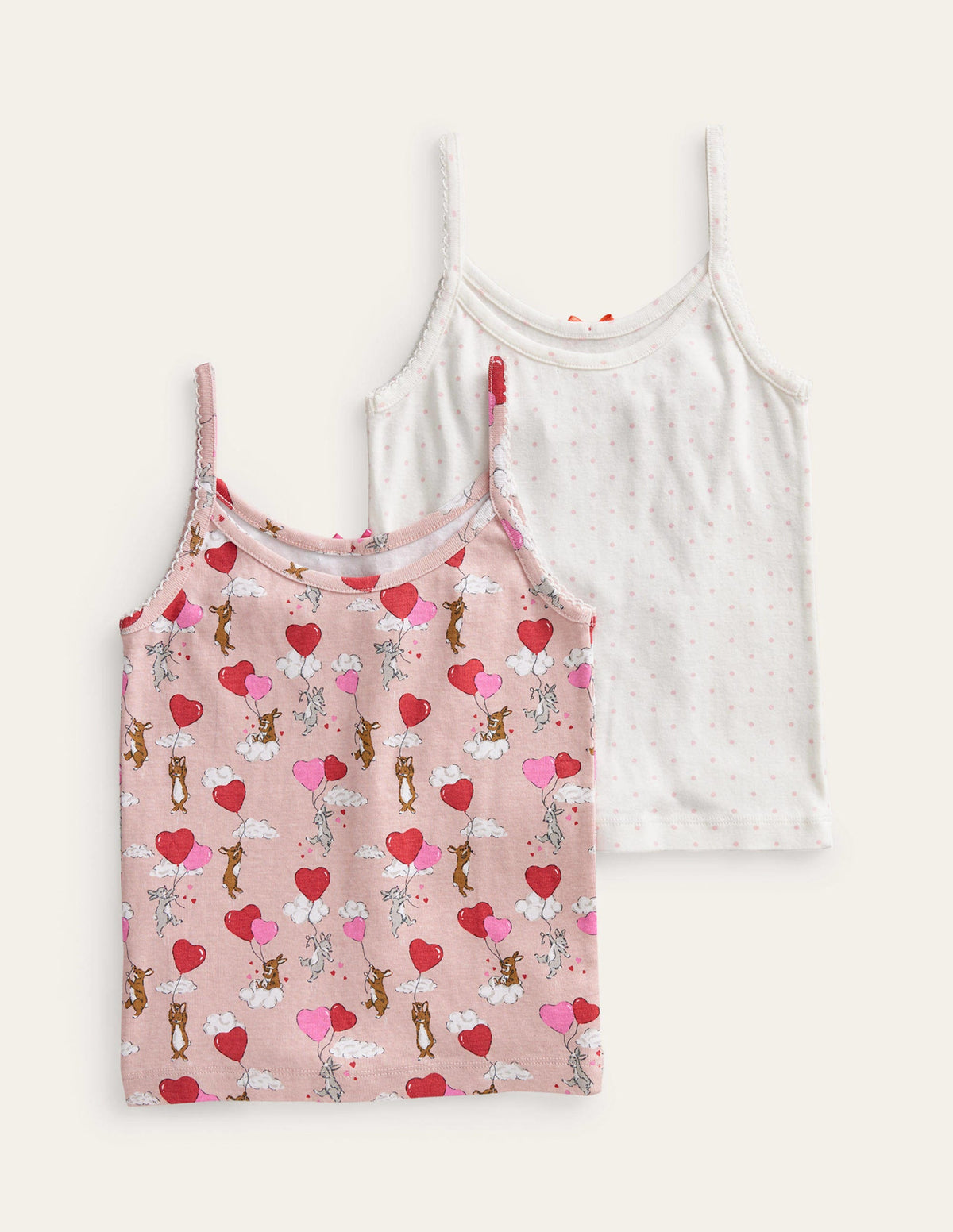 Vests 2 Pack-Pink Bunny Hearts - Image 2