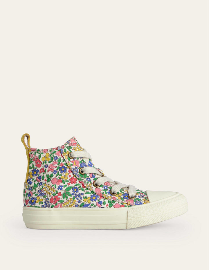Canvas High Tops-Multi Flowerbed