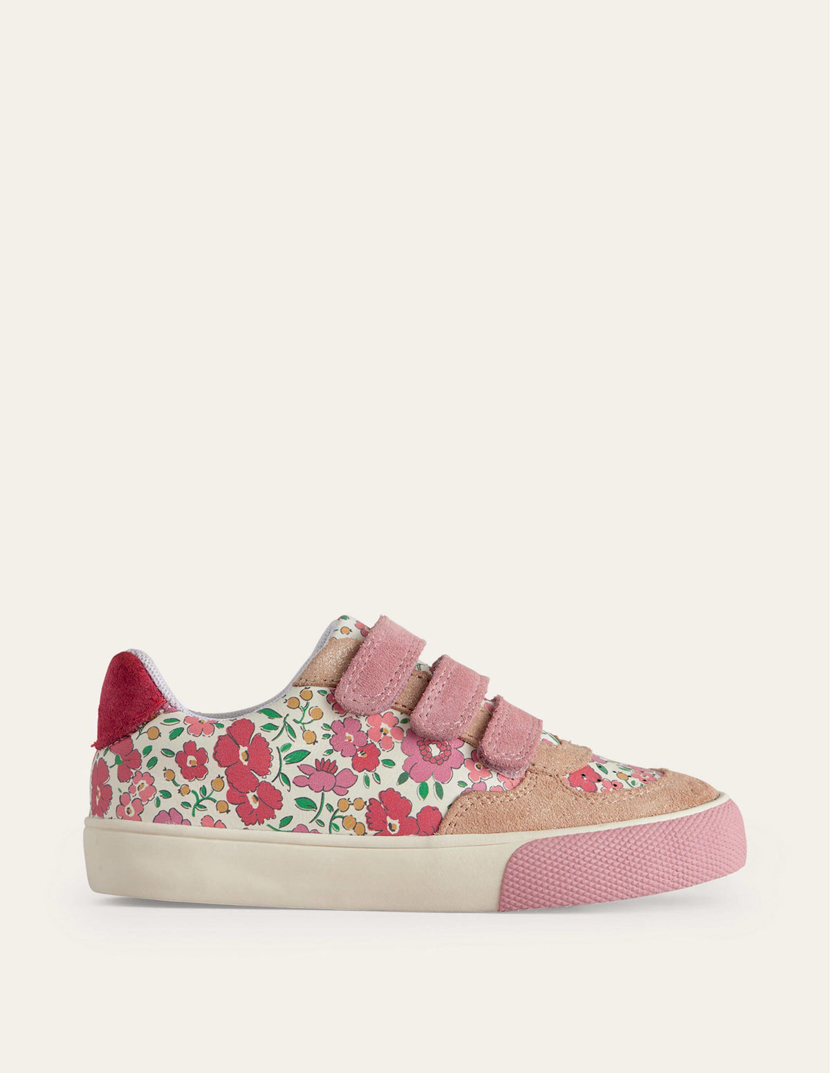 Leather Low Tops-Multi Floral-1