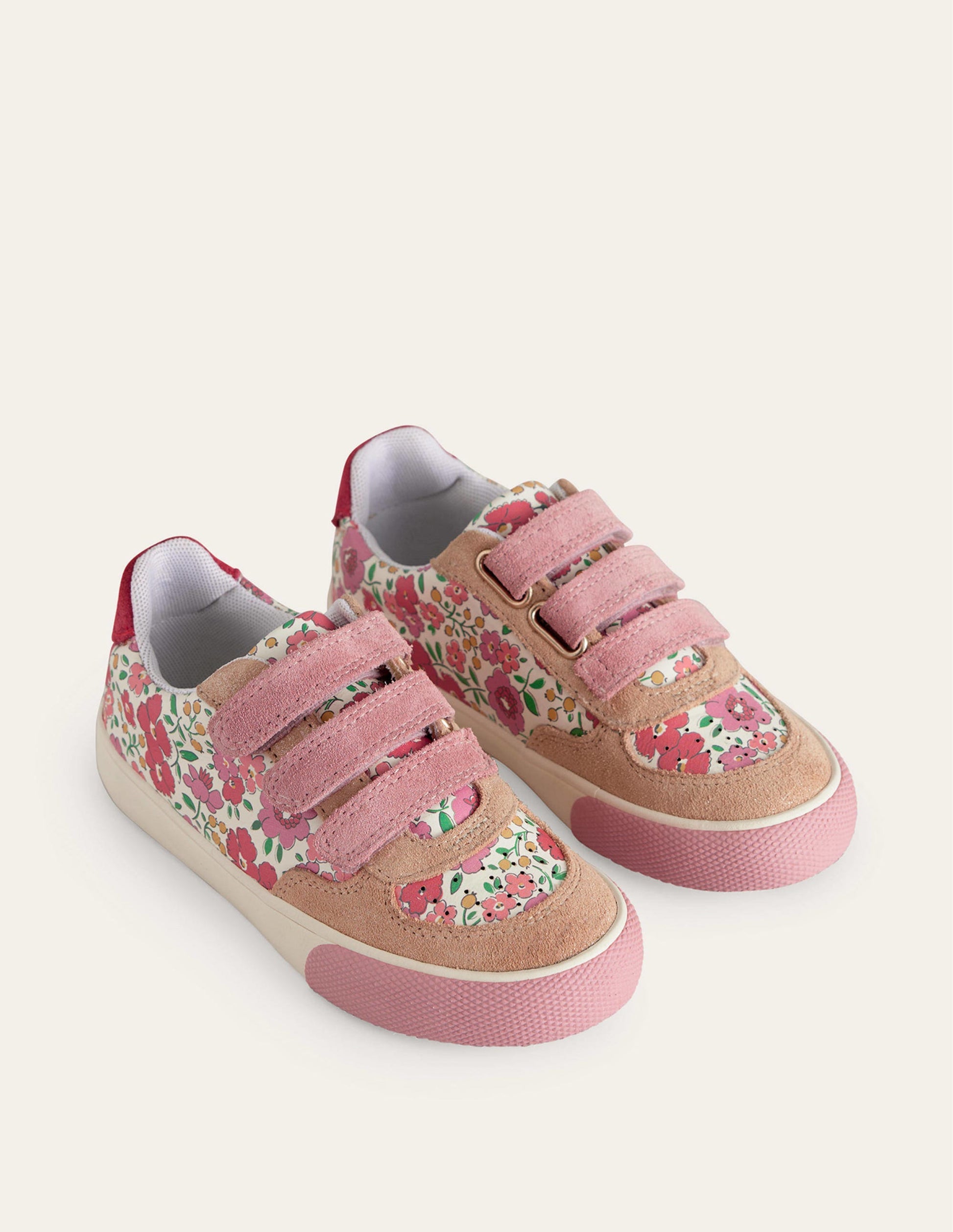 Leather Low Tops-Multi Floral-2