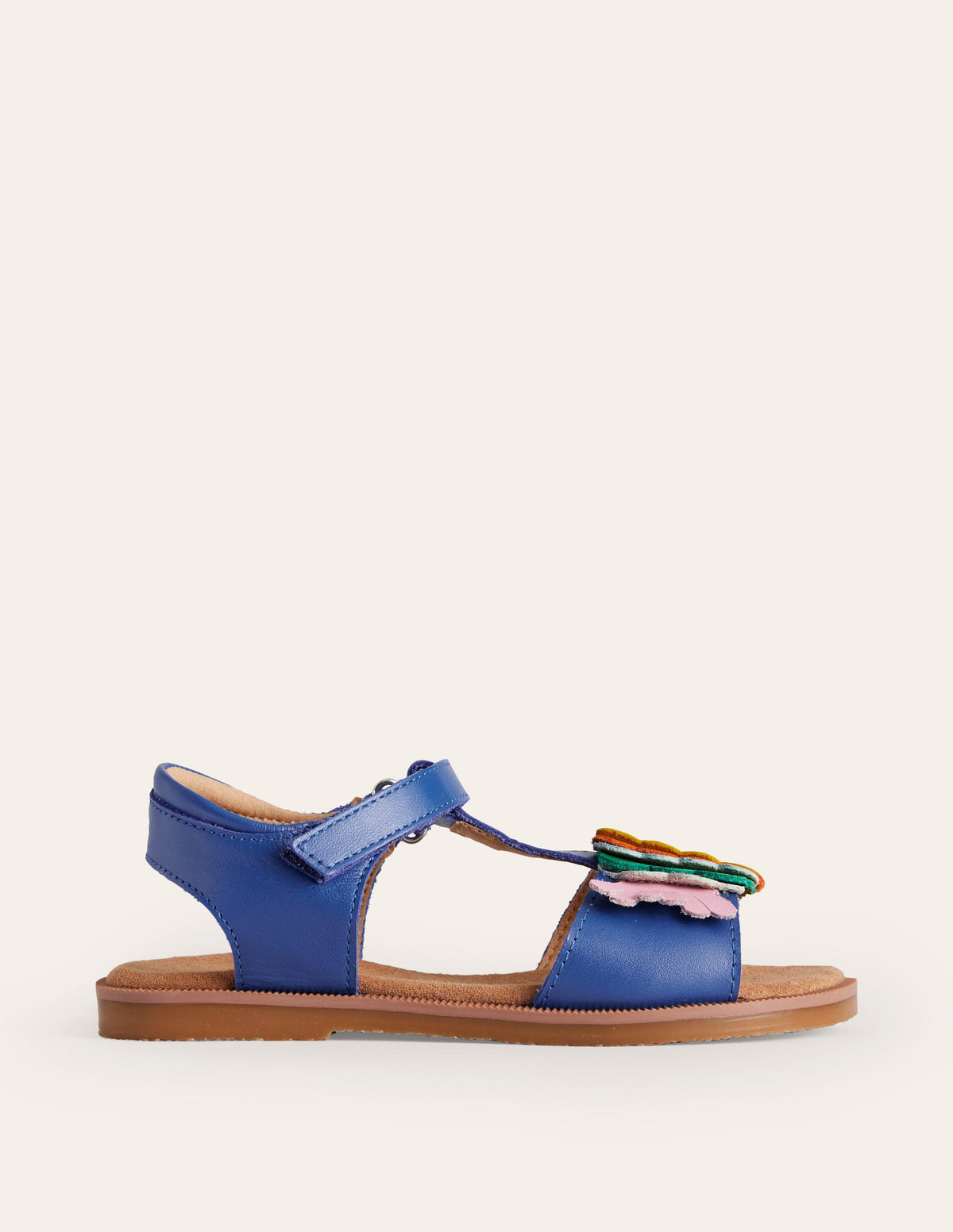 Fun Leather Sandals-Blue Multi Fish - Image 1