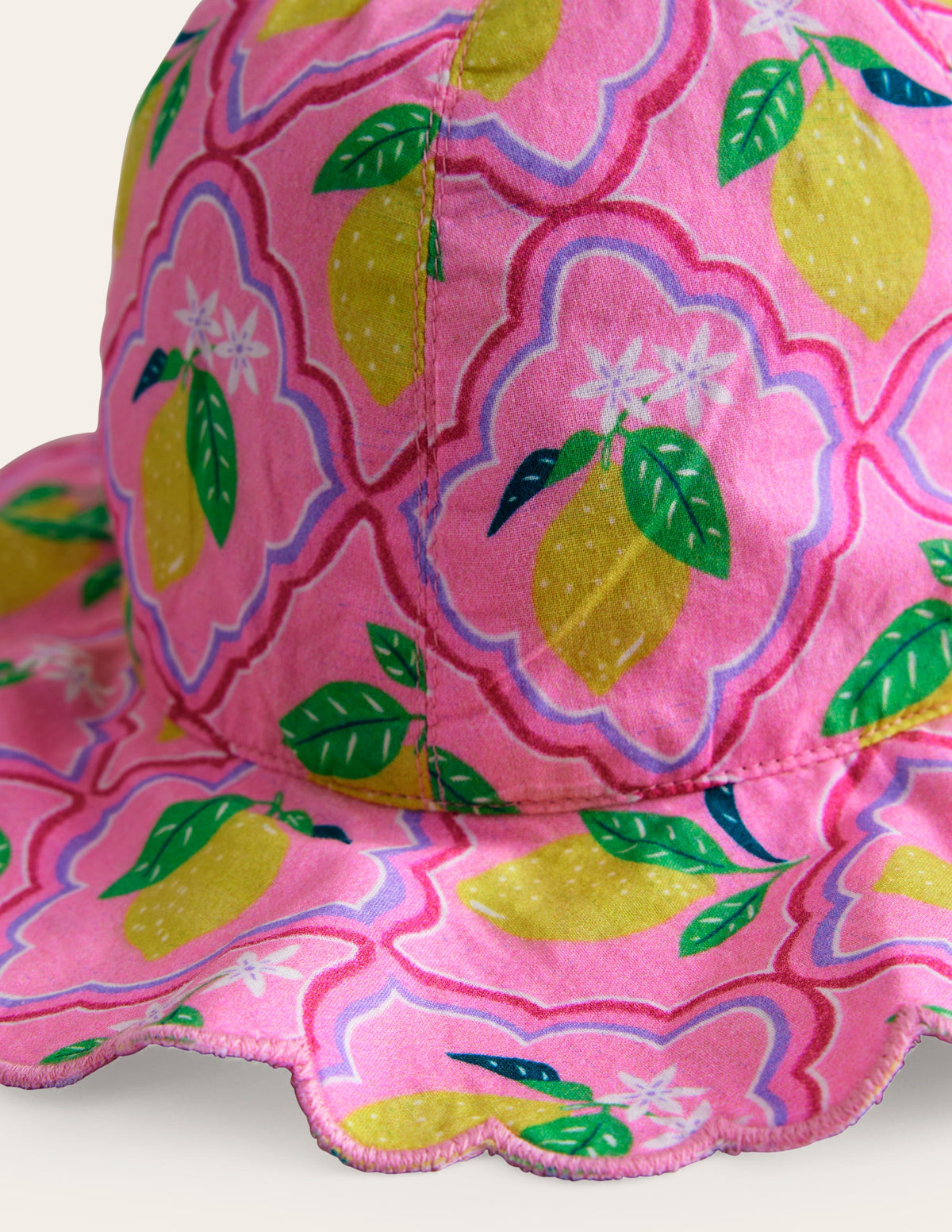 Wide Brimmed Hat-Pink Lemon Grove - Image 2
