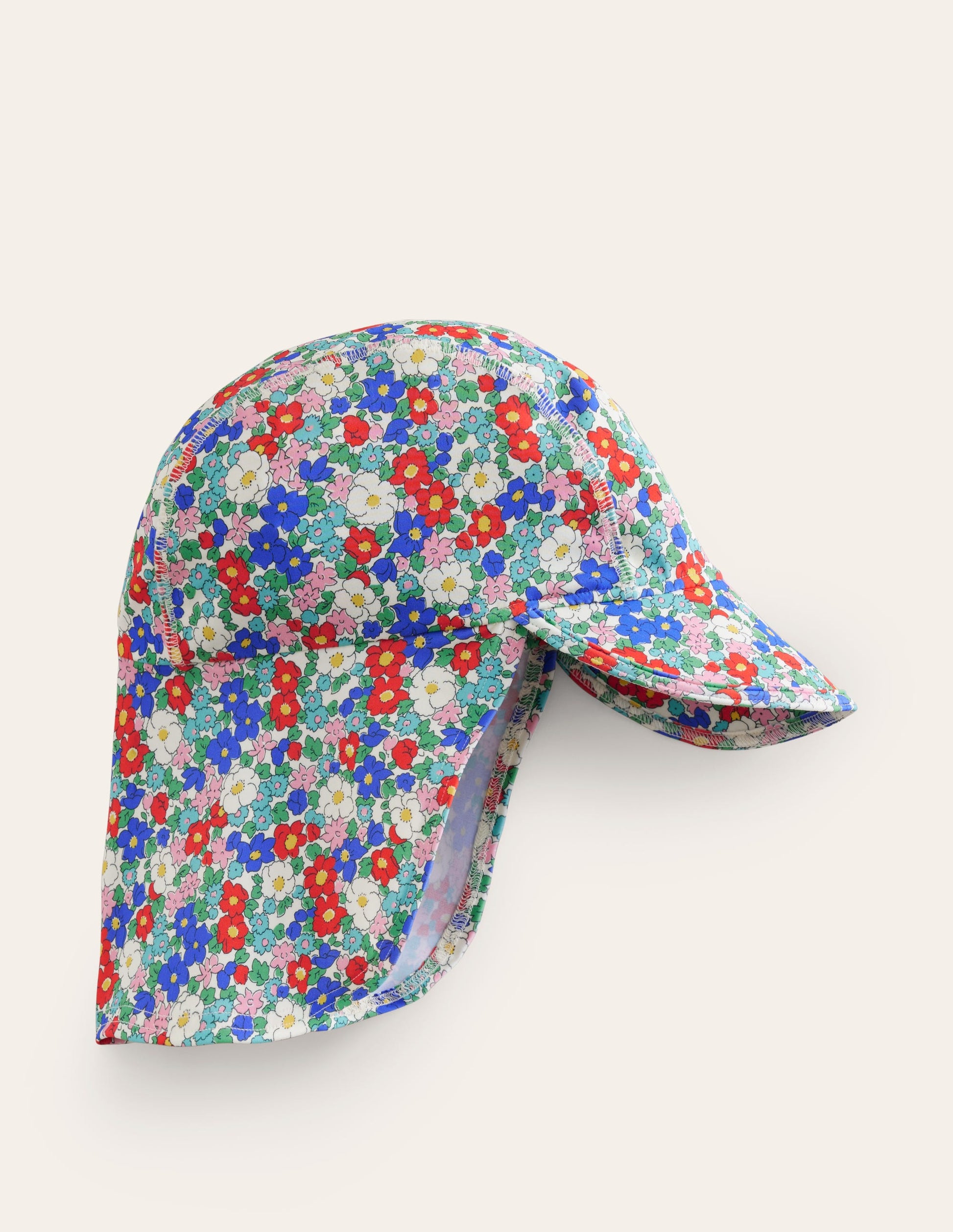 Printed Sun-Safe Swim Hat-Multi & Nautical Floral-1