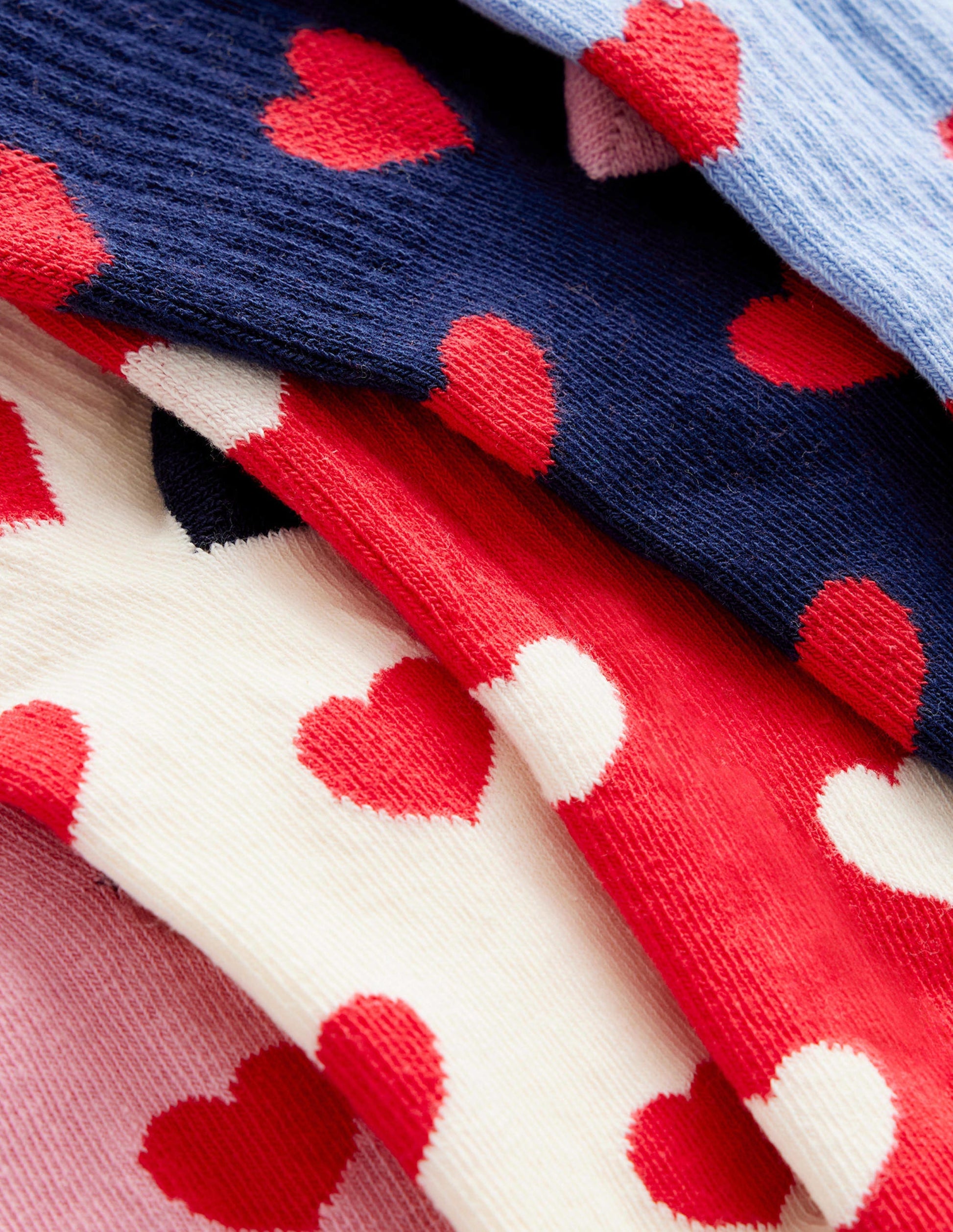 5-Pack Ribbed Socks-Multi Hearts-2
