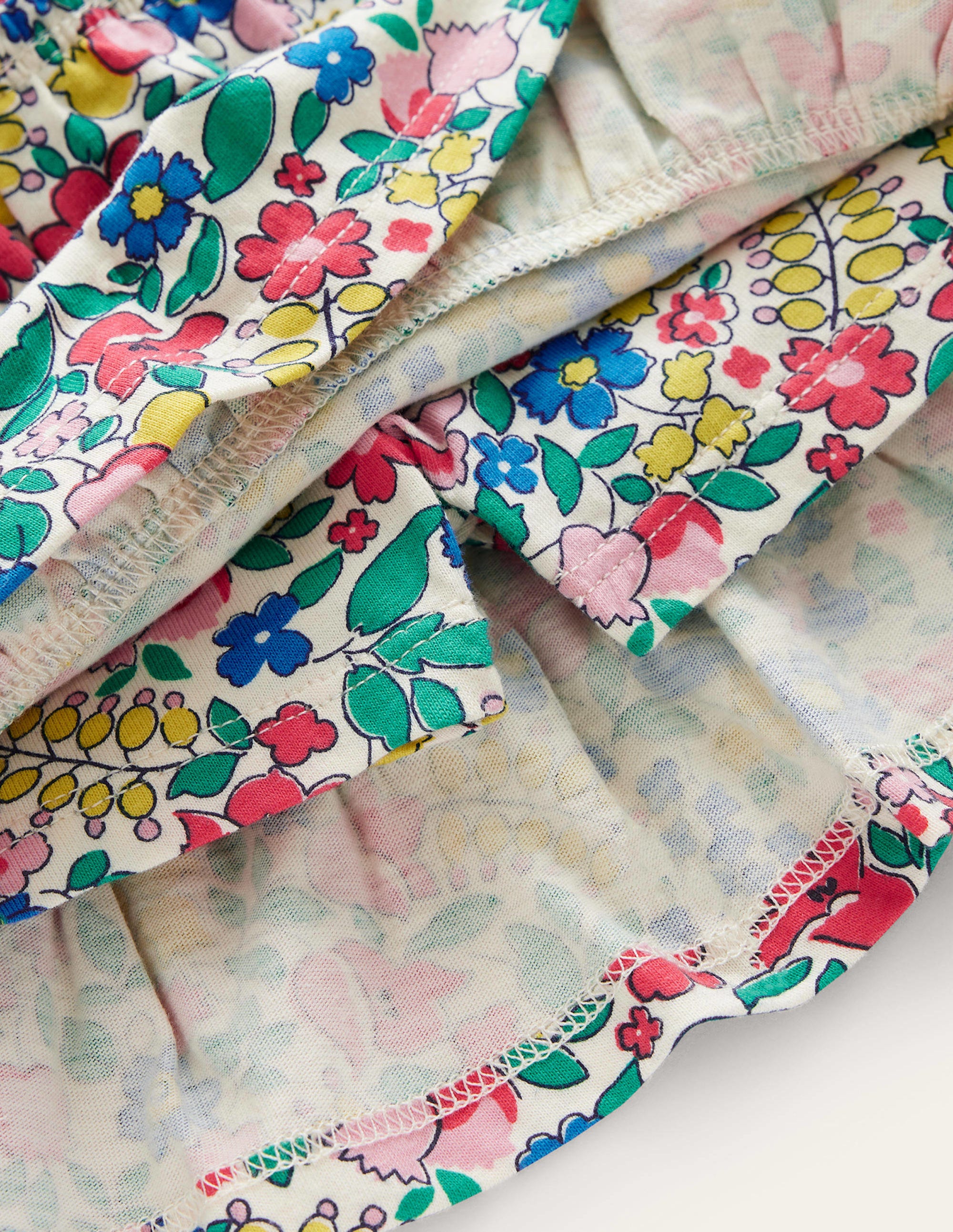 Jersey Ruffle Skort-Multi Flowerbed - Image 3