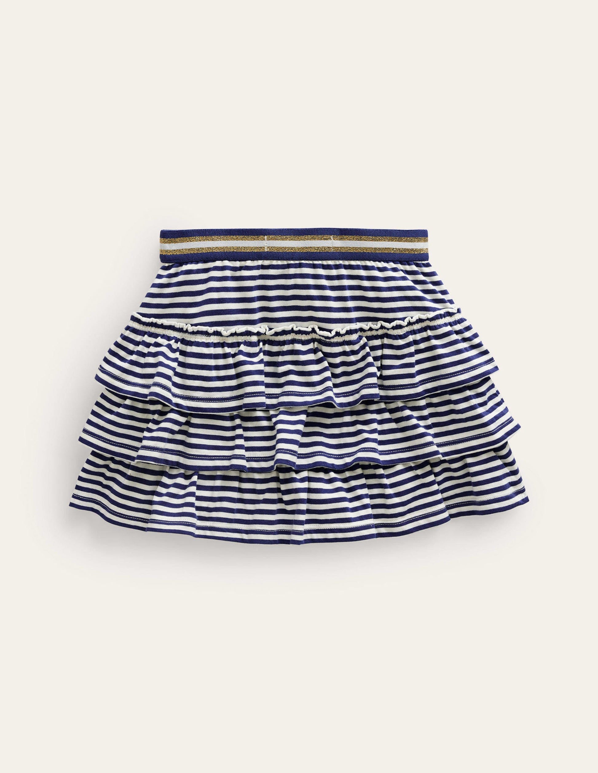 Jersey Ruffle Skort-College Navy/Ivory-2