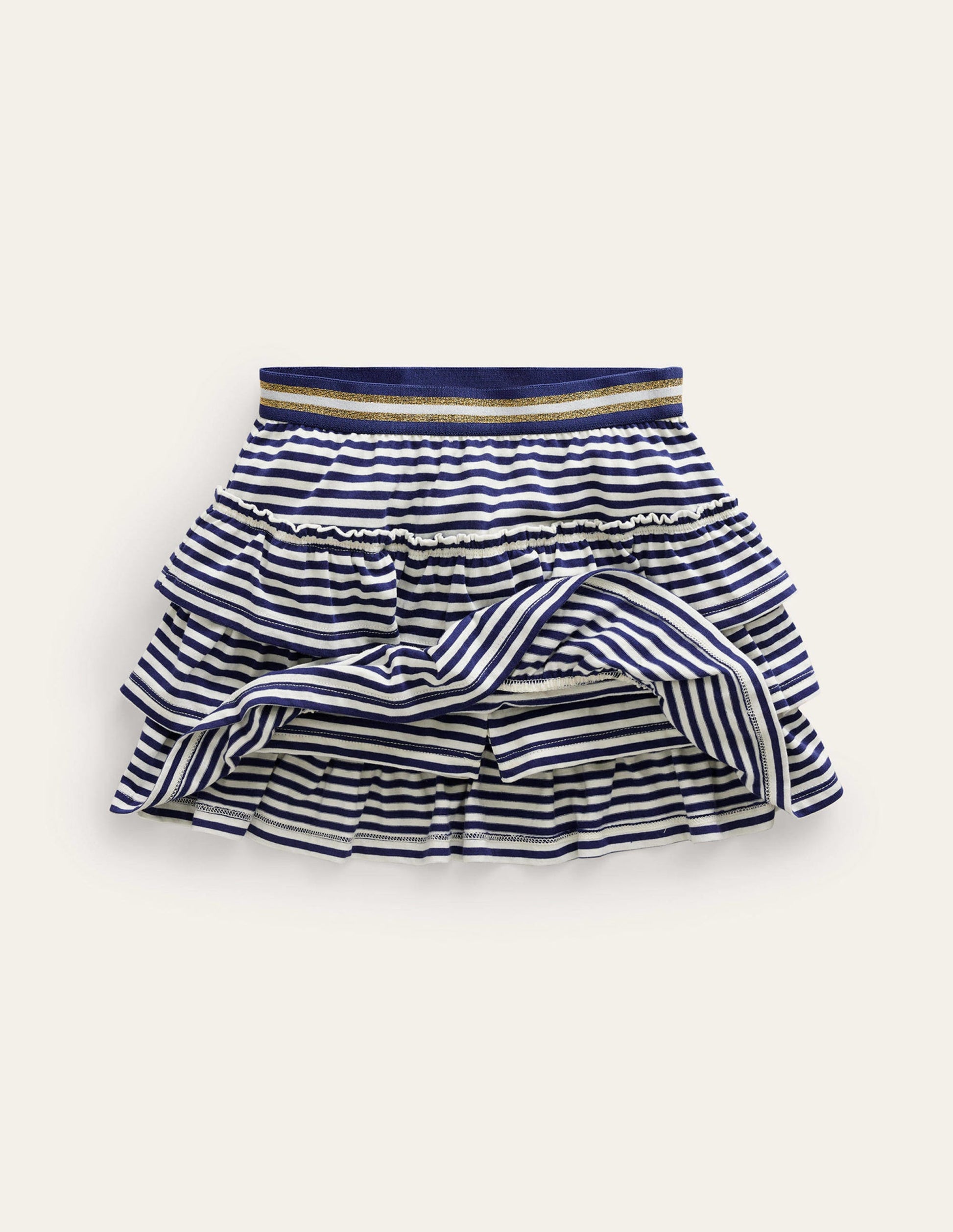 Jersey Ruffle Skort-College Navy/Ivory-4