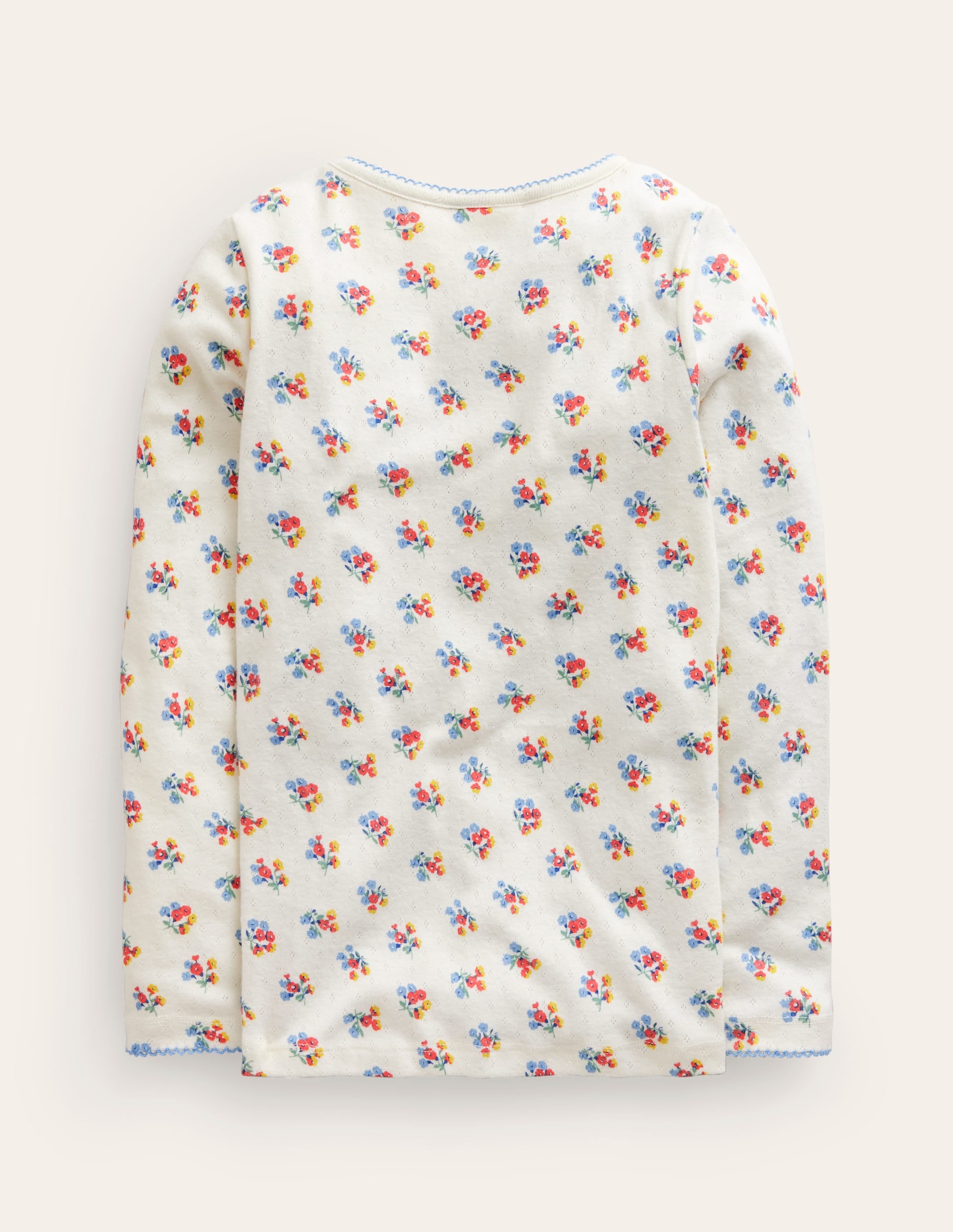 Supersoft Pointelle T-shirt-Ivory Floral - Image 2