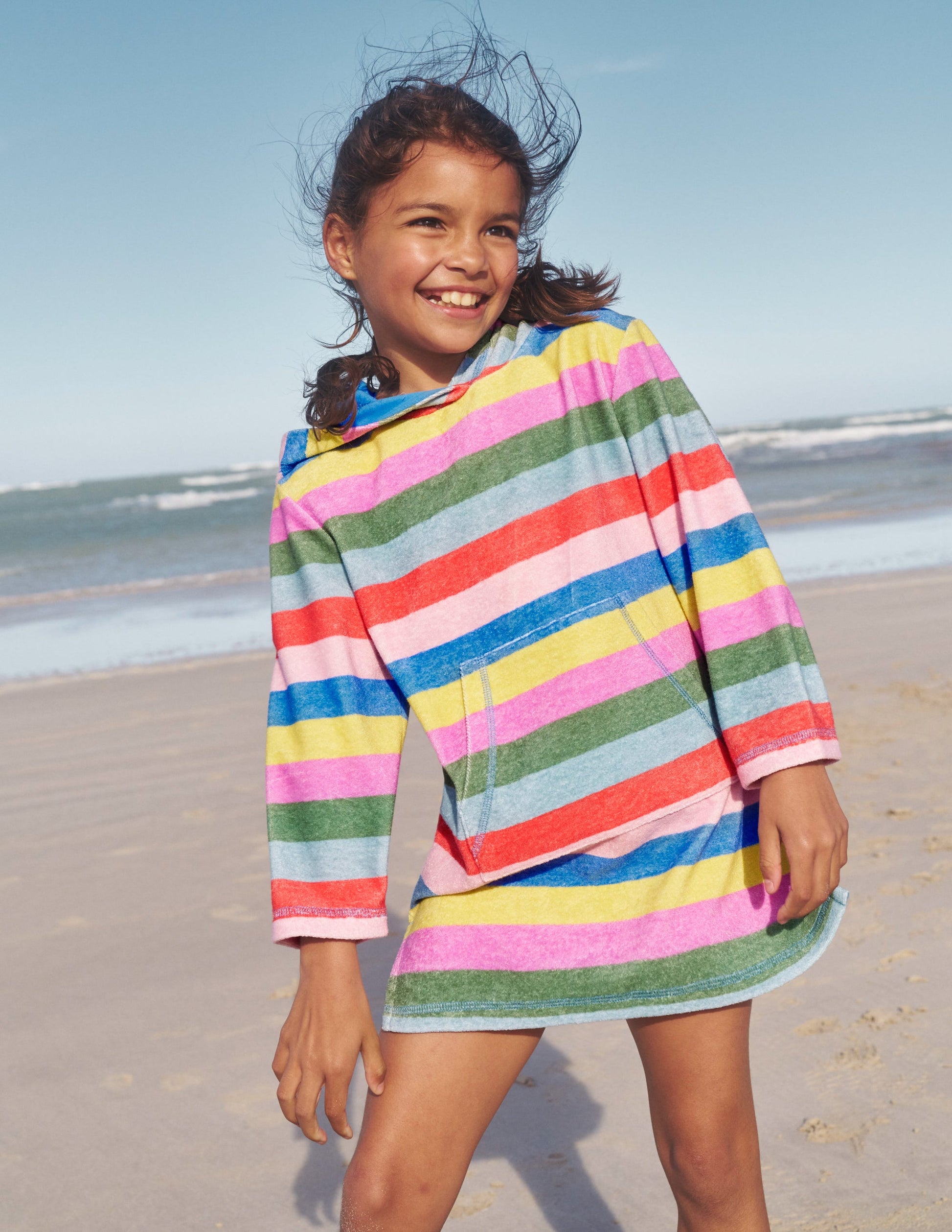 Towelling Throw-On-Multi Stripe-4