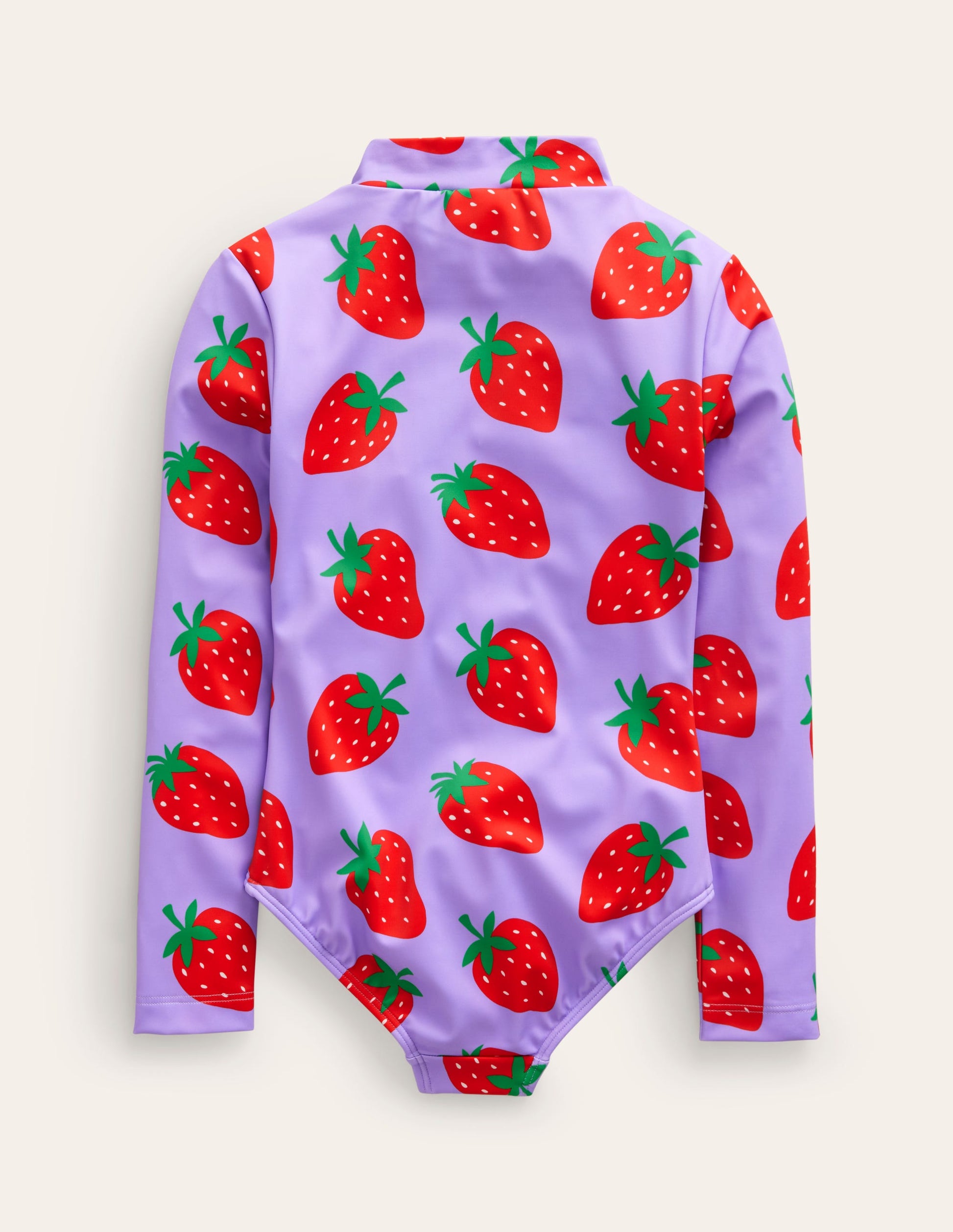 Long-sleeved Swimsuit-Violet Tulip Strawberries-2
