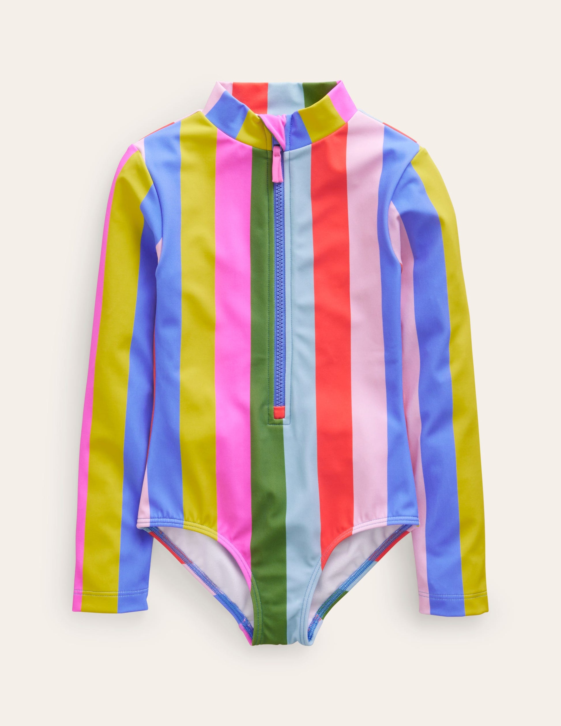 Long-sleeved Swimsuit-Multi Stripe-1