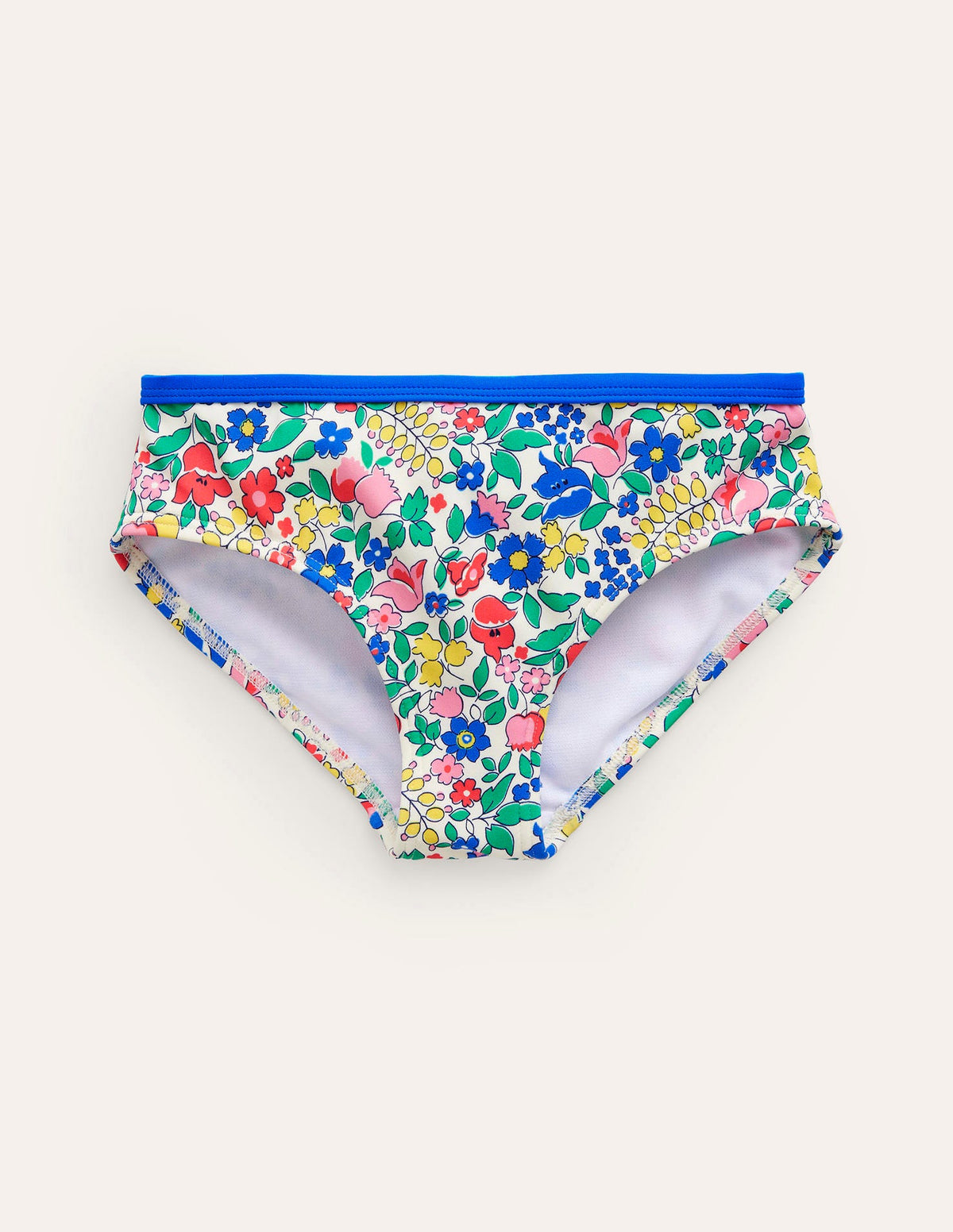 Patterned Bikini Bottoms-Multi Flowerbed-1