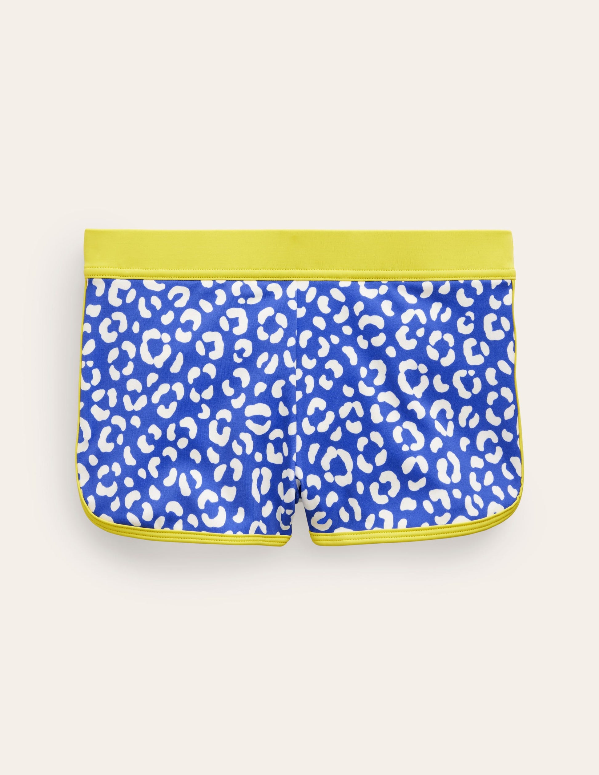 Patterned Swim Shorts-Blue Leopard-1