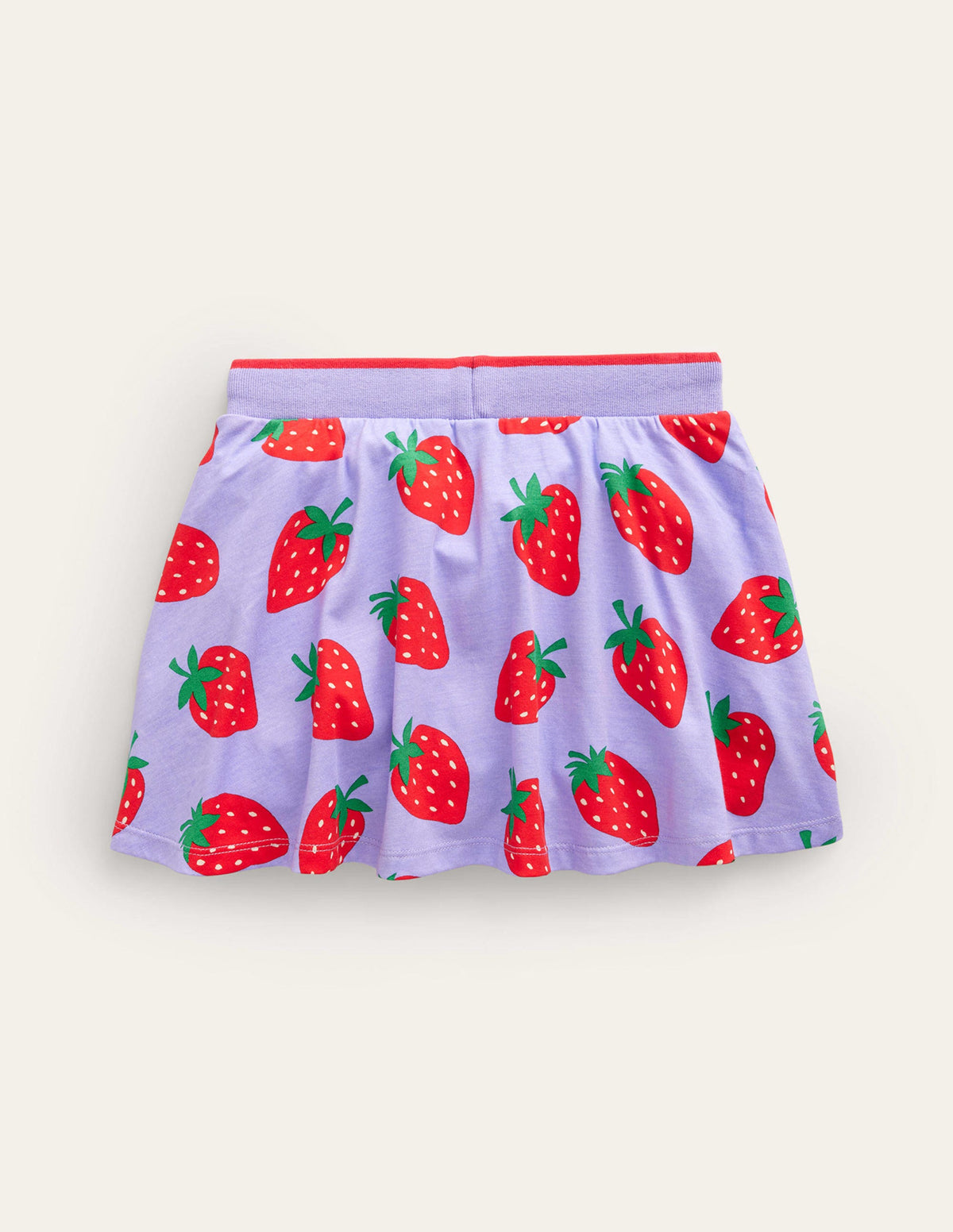 Printed Jersey Skort-Parma Violet Strawberries - Image 2