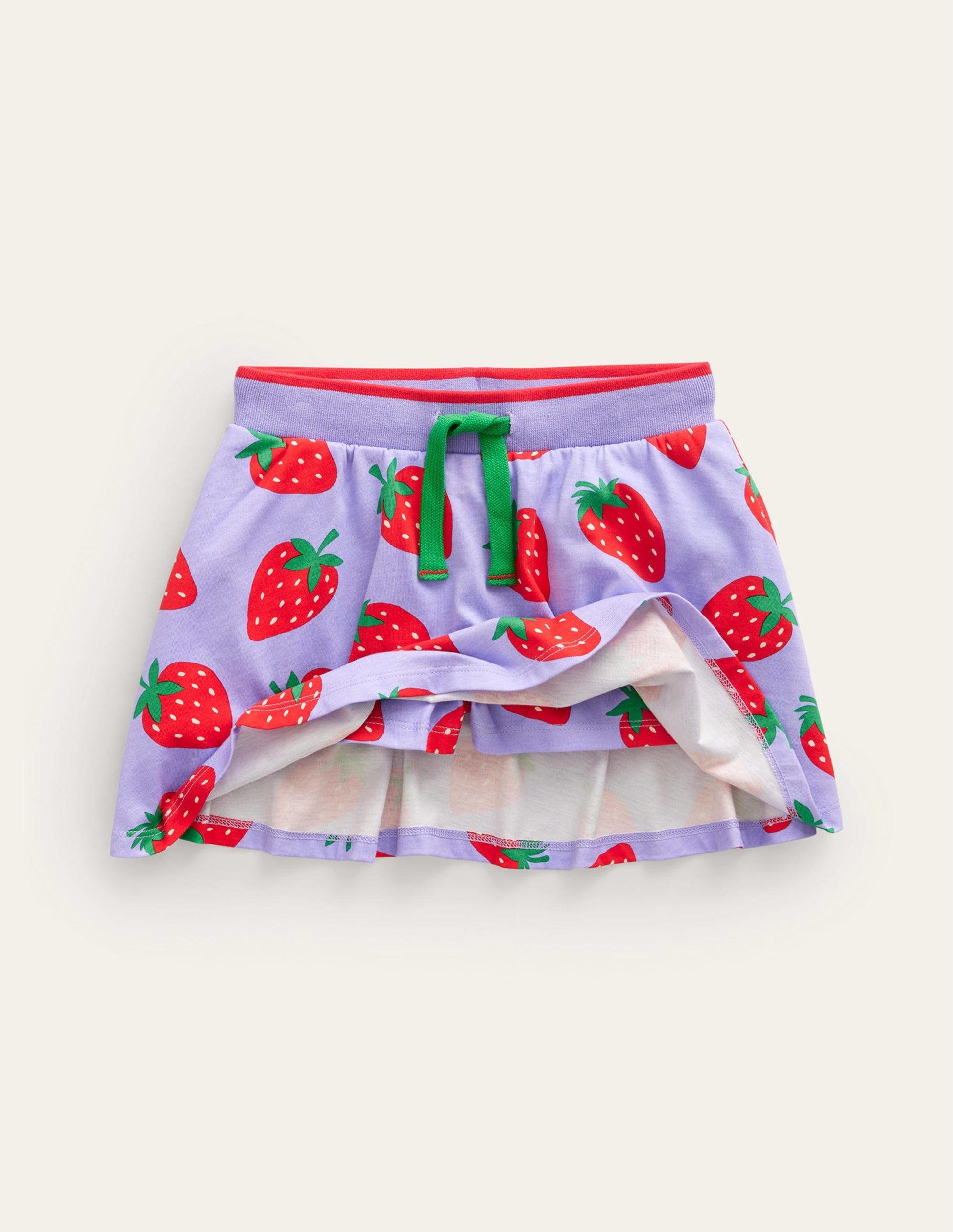 Printed Jersey Skort-Parma Violet Strawberries-4