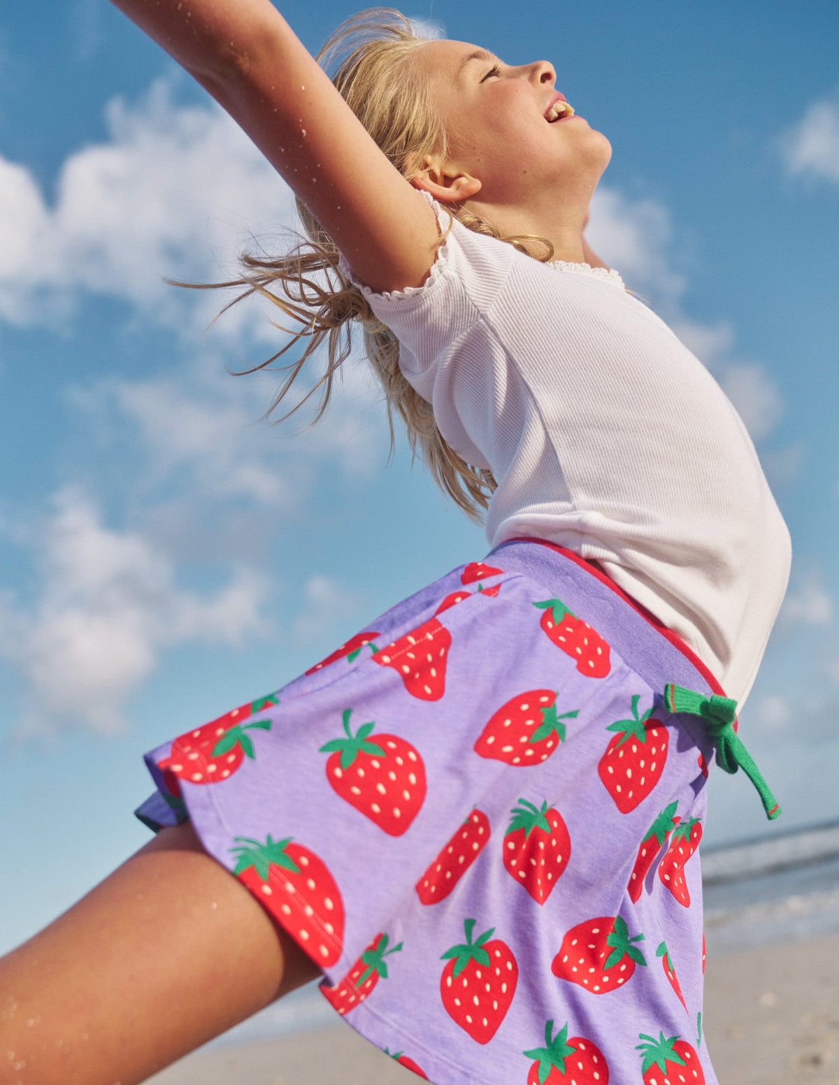 Printed Jersey Skort-Parma Violet Strawberries-5