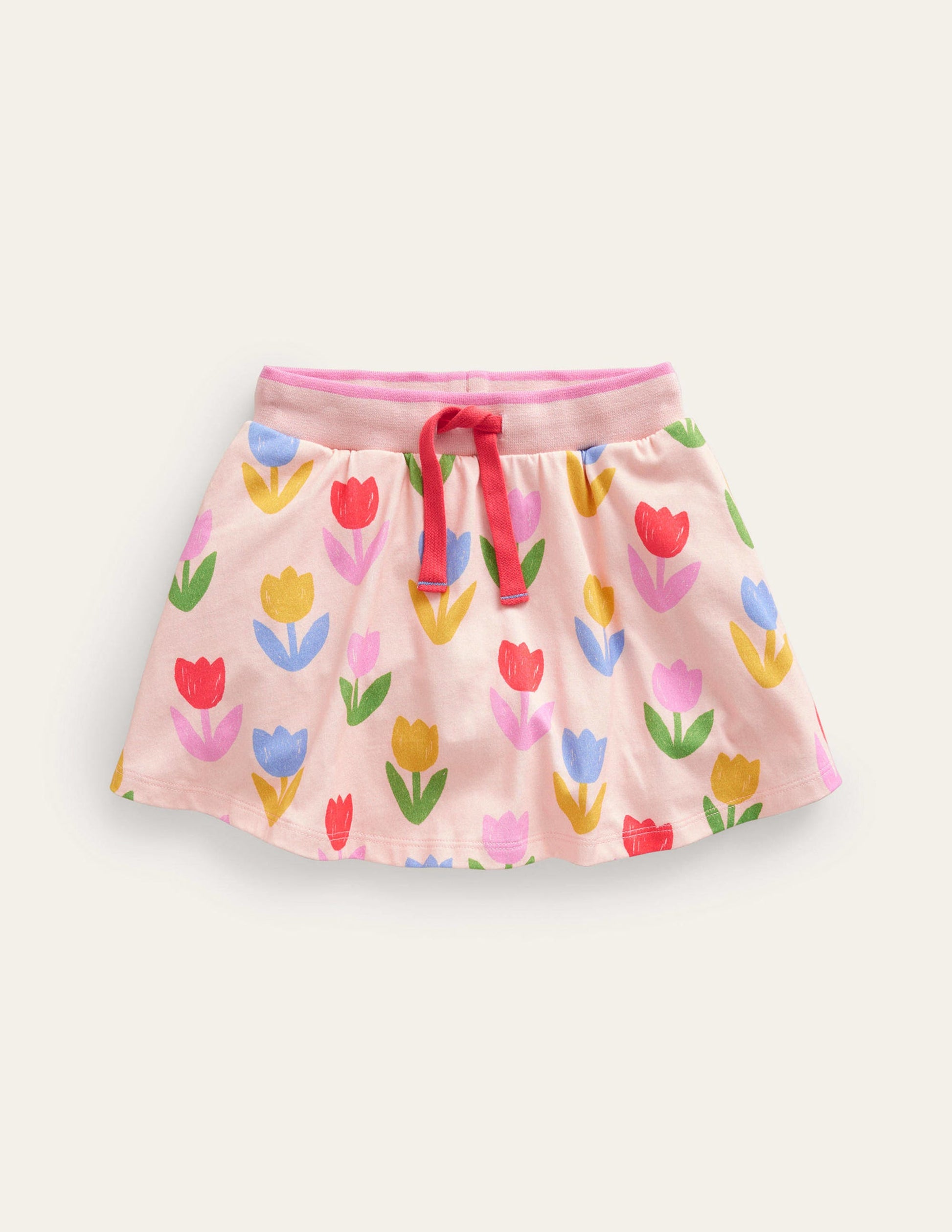 Printed Jersey Skort-Provence Dusty Pink Tuilips-1