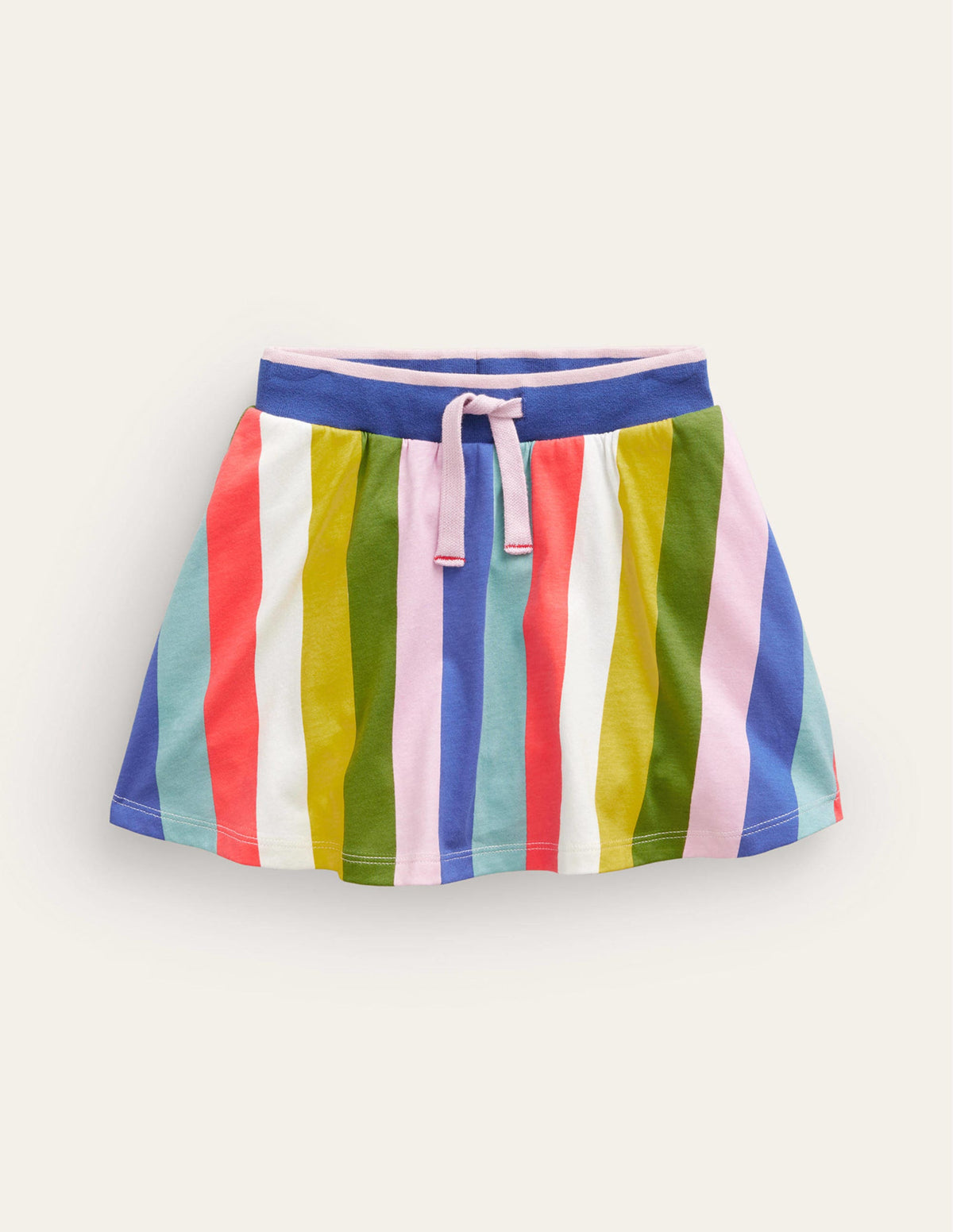 Printed Jersey Skort-Multi Rainbow Stripe-1