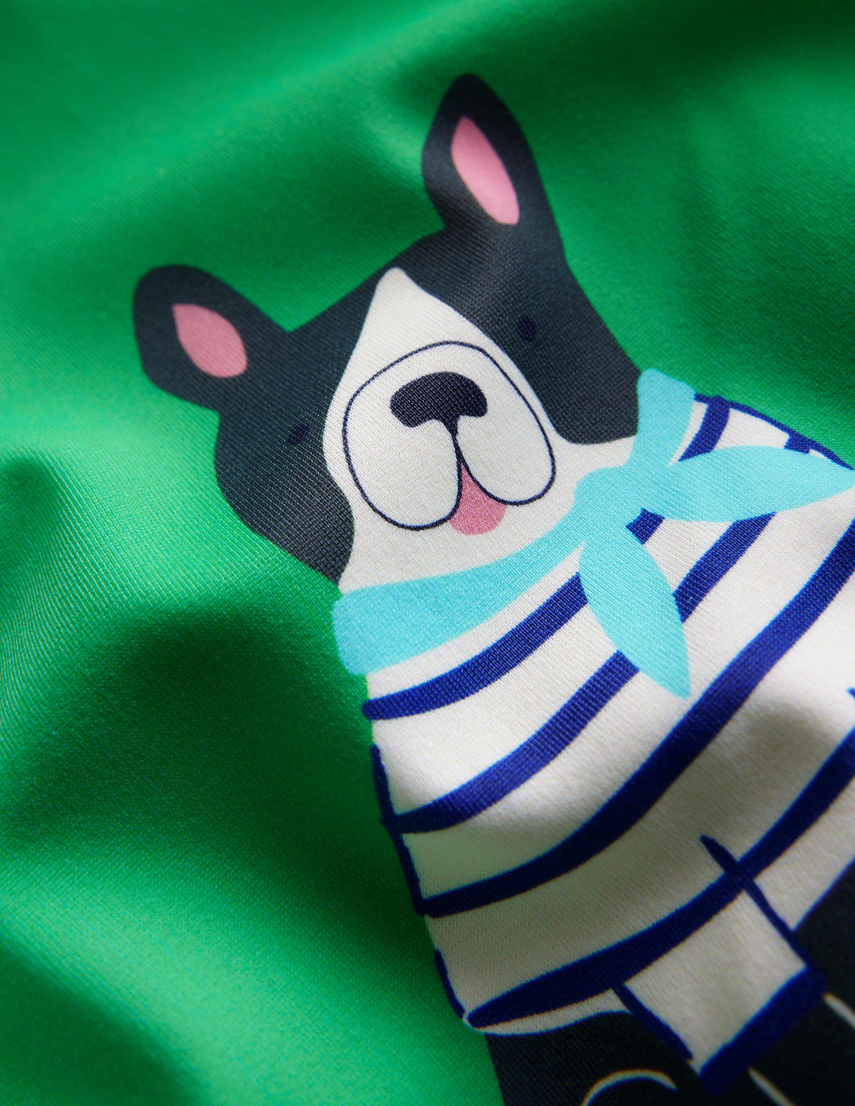 Cross-back Printed Swimsuit-Ming Green Dogs - Image 3
