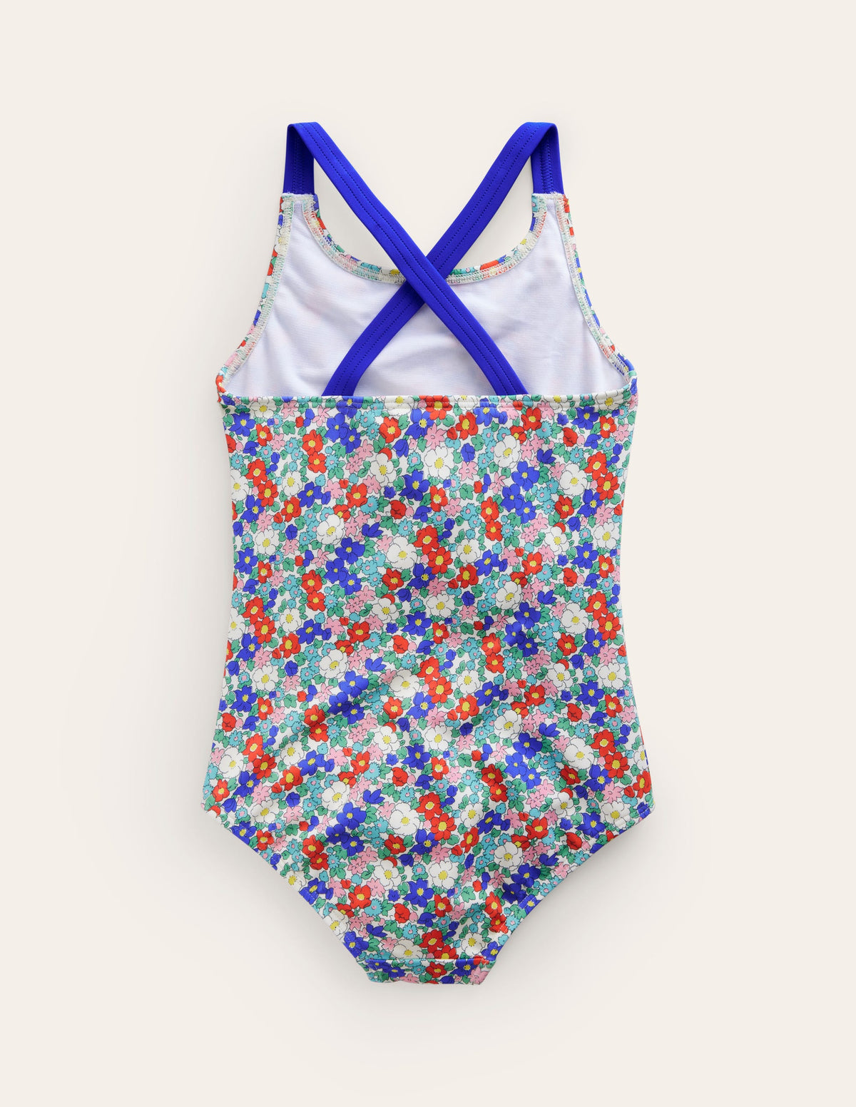 Cross-back Printed Swimsuit-Nautical Floral - Image 2