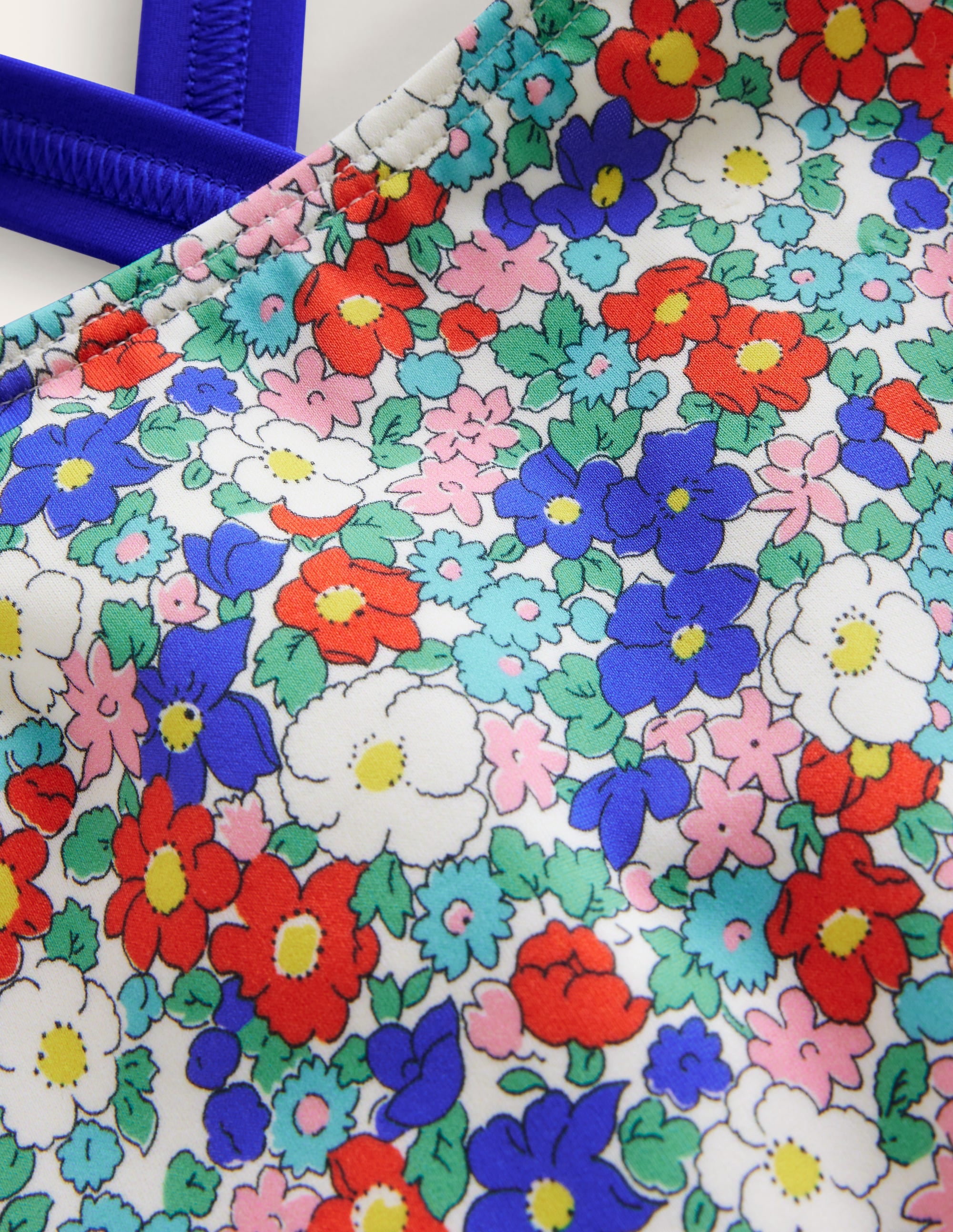 Cross-back Printed Swimsuit-Nautical Floral - Image 3