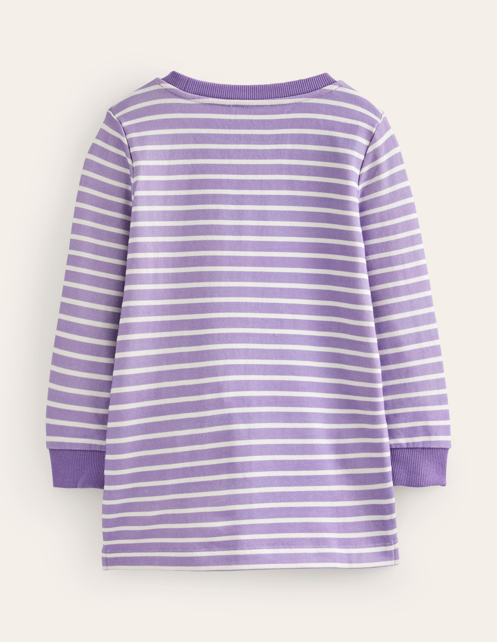 Appliqué Pocket Tunic-Parma Violet/Ivory - Image 2