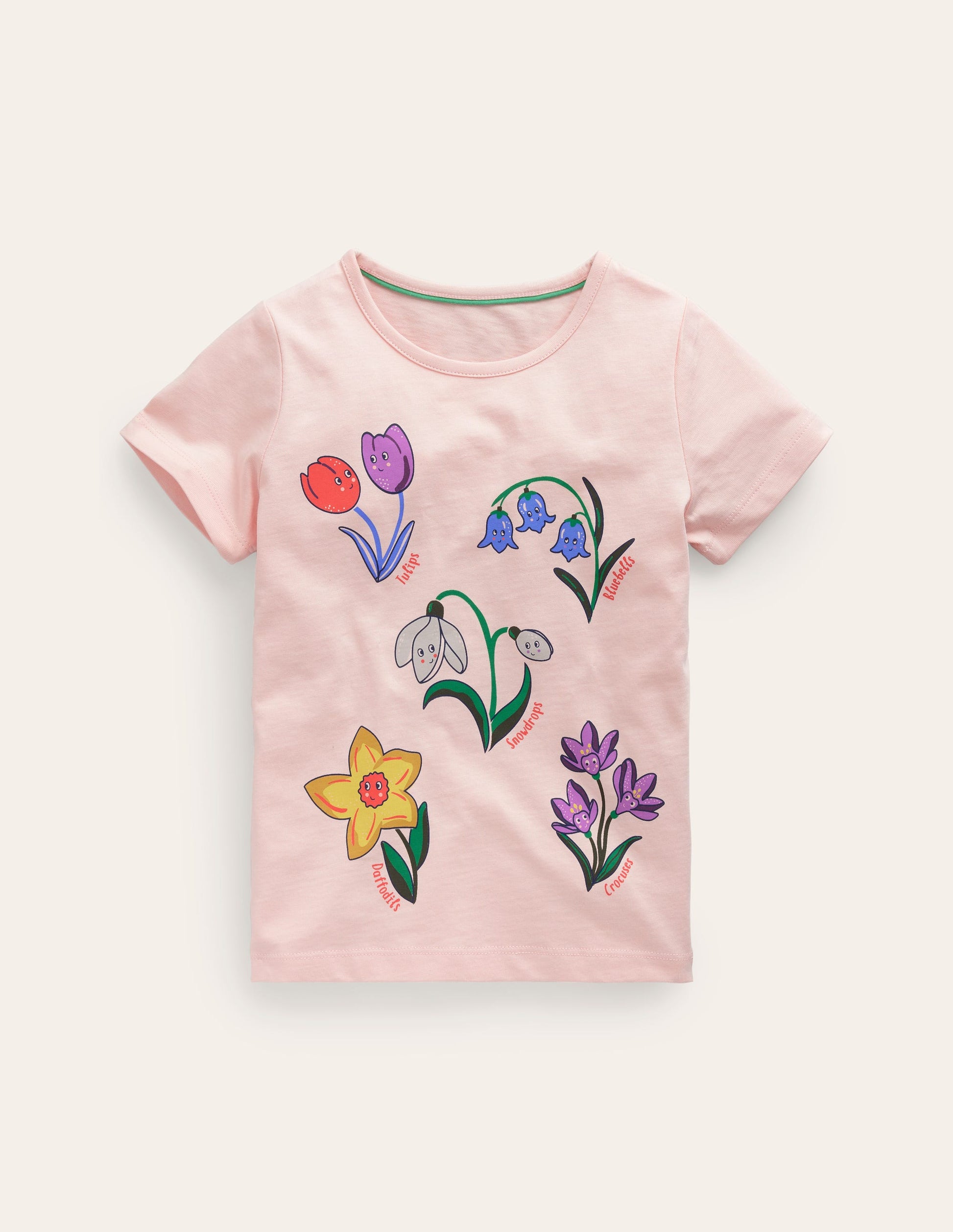 Printed Graphic T-Shirt-Provence Dusty Pink Flowers-1