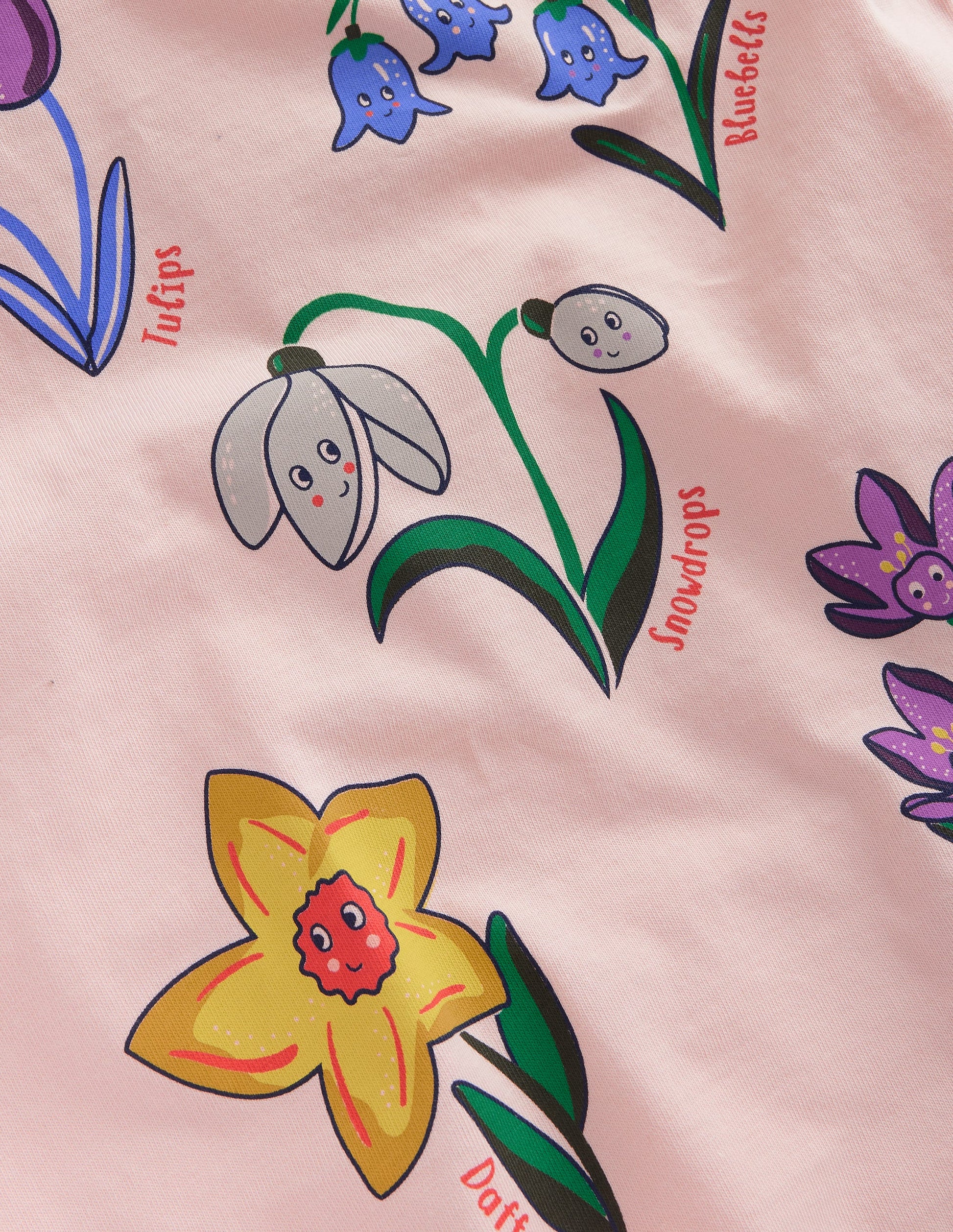 Printed Graphic T-Shirt-Provence Dusty Pink Flowers-3